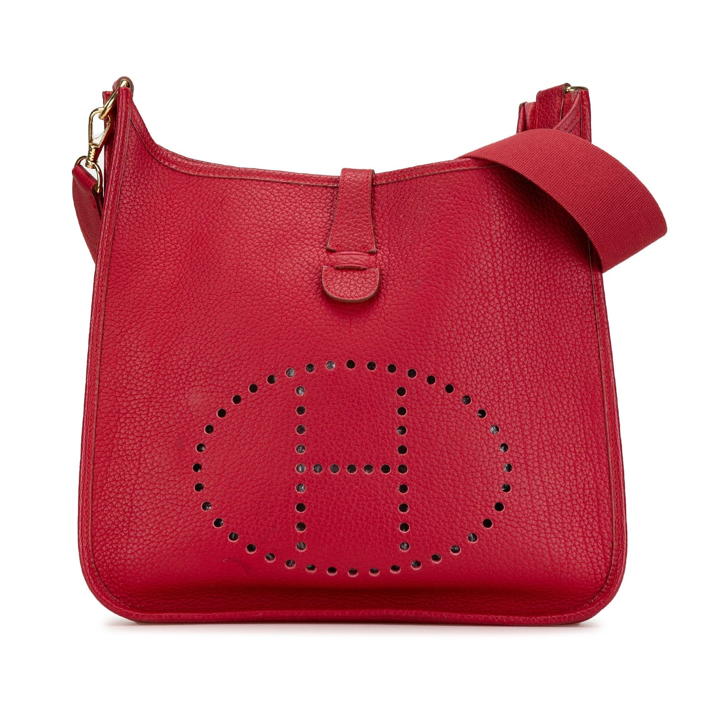 Hermès Taurillon Clemence Evelyne I GM Red