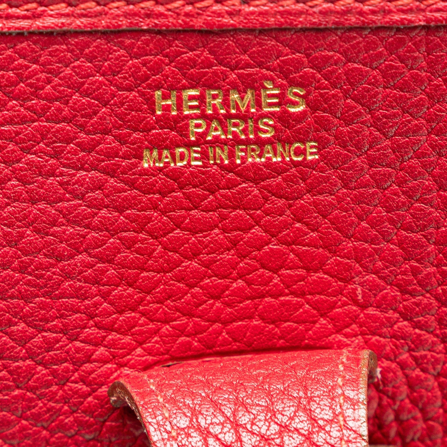 Hermès Taurillon Clemence Evelyne I GM Red