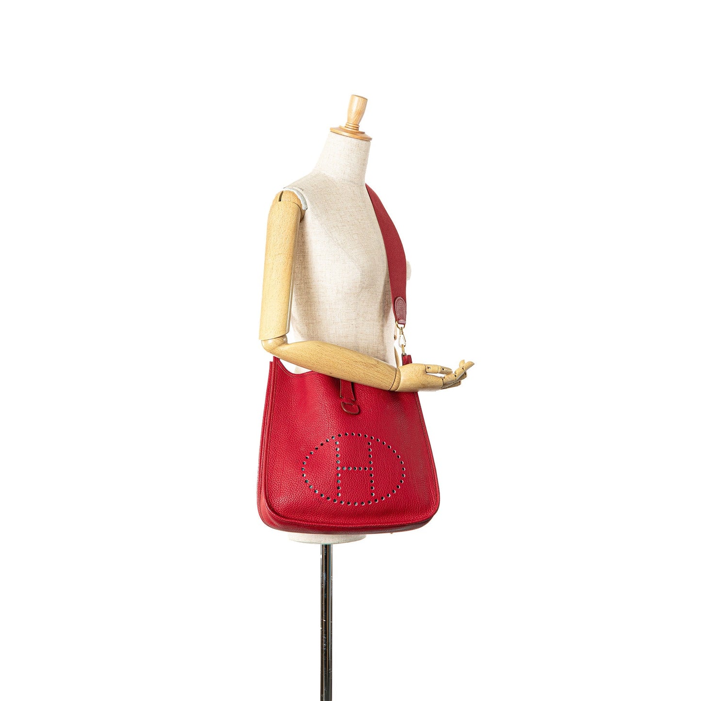 Hermès Taurillon Clemence Evelyne I GM Red