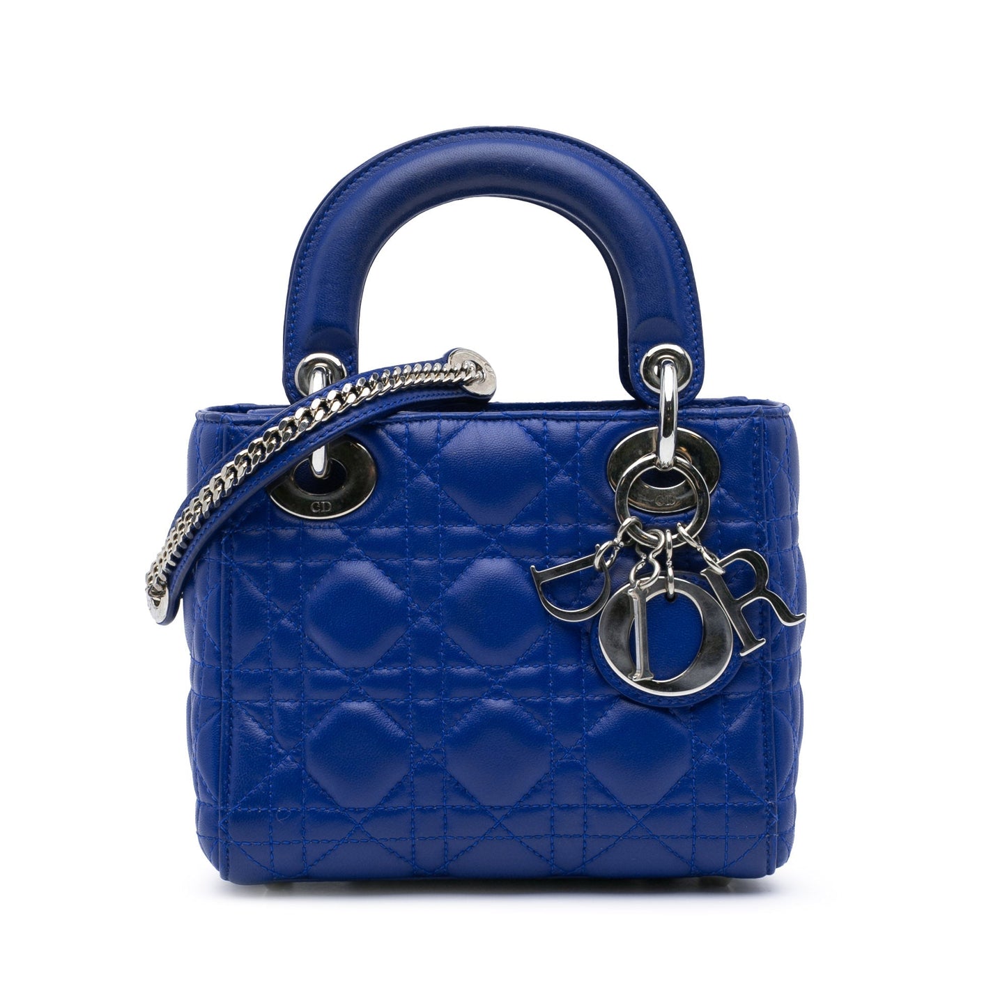 Dior Mini Lambskin Cannage Lady Dior Blue
