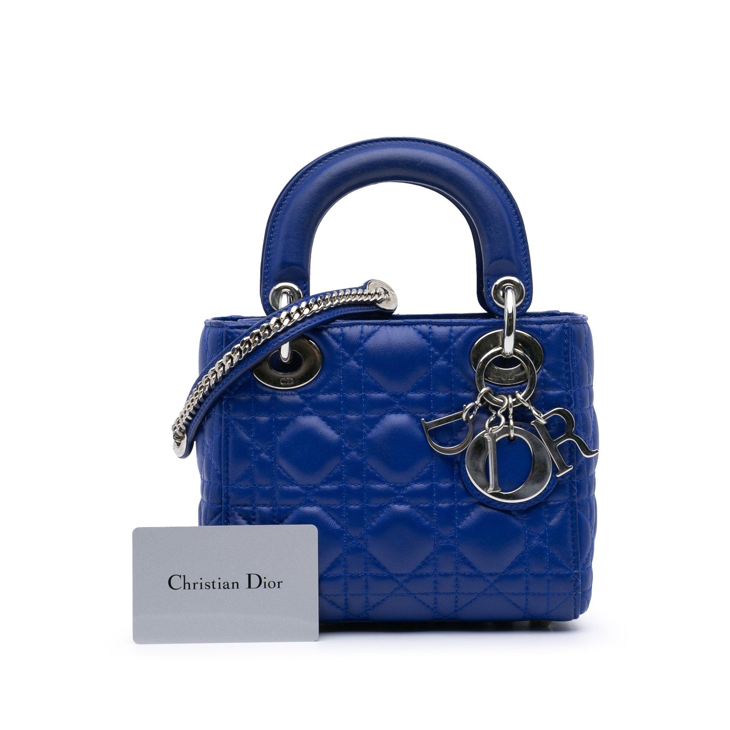 Dior Mini Lambskin Cannage Lady Dior Blue