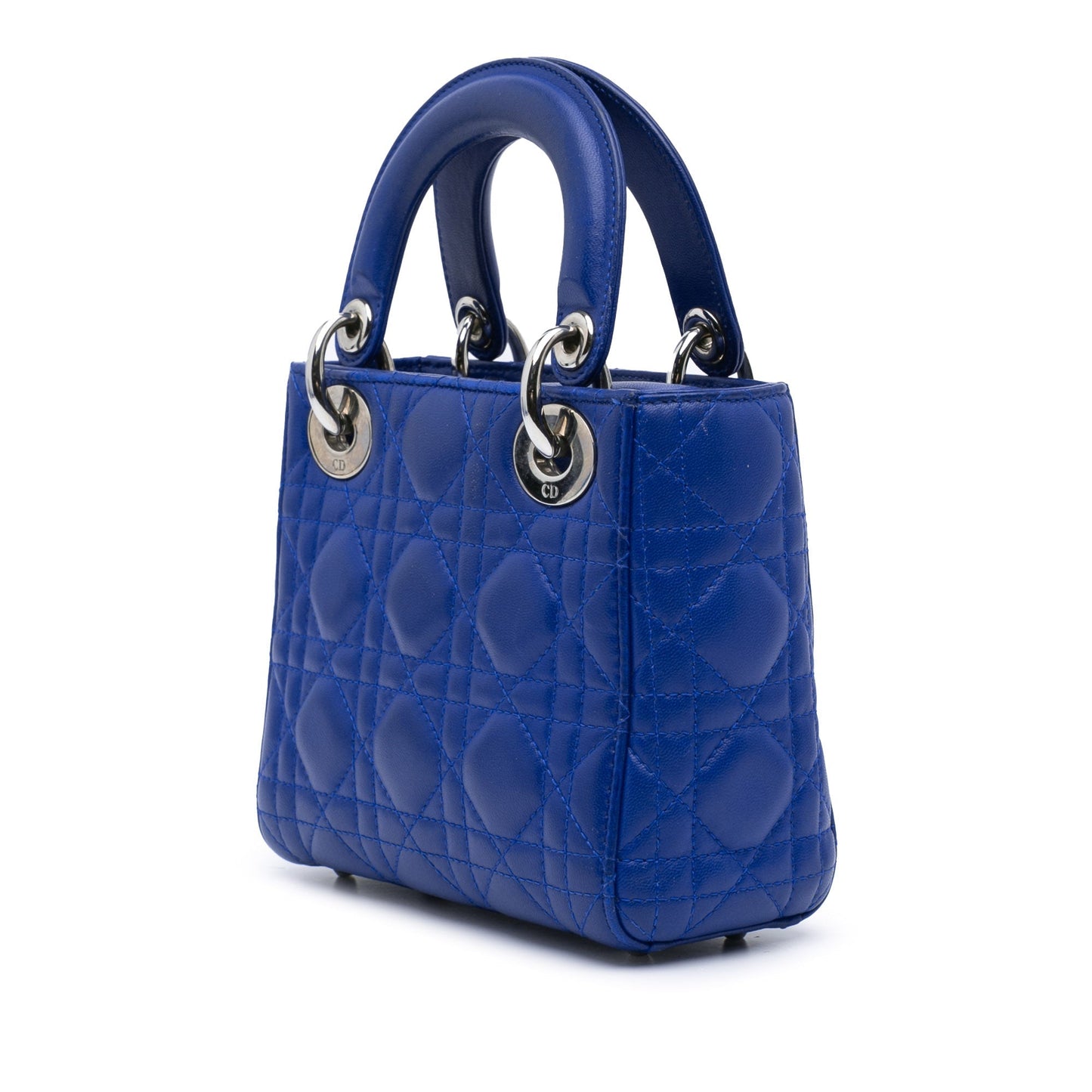 Dior Mini Lambskin Cannage Lady Dior Blue