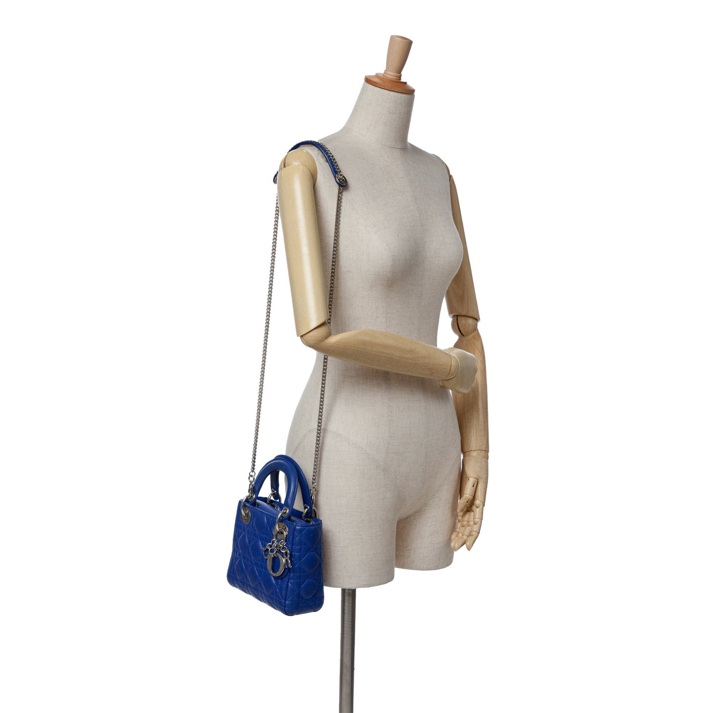 Dior Mini Lambskin Cannage Lady Dior Blue