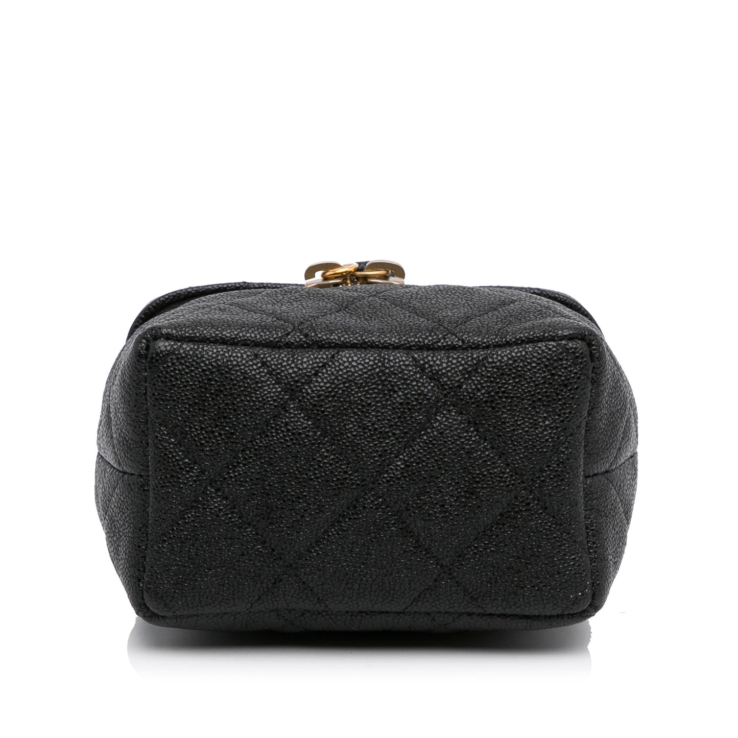 Chanel Micro Caviar Vanity Case with Chain Black