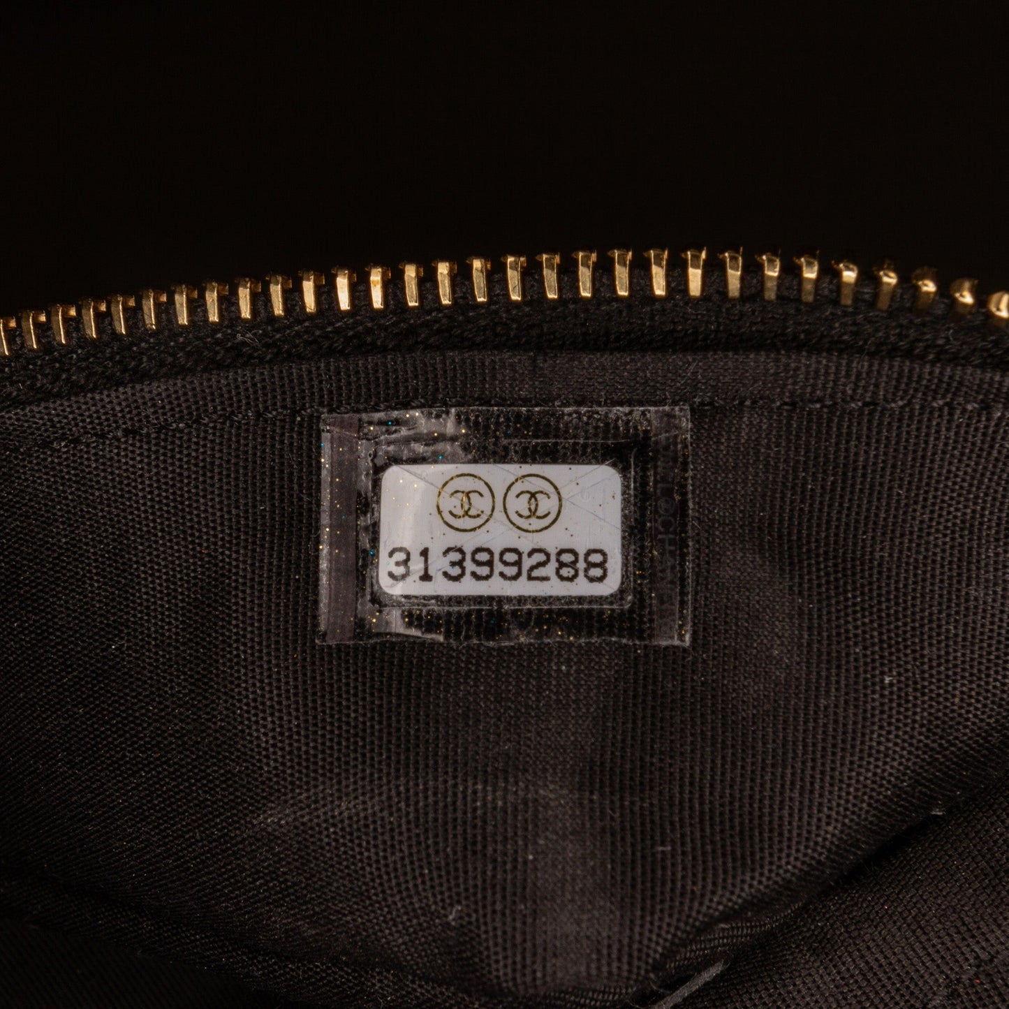 Chanel Micro Caviar Vanity Case with Chain Black