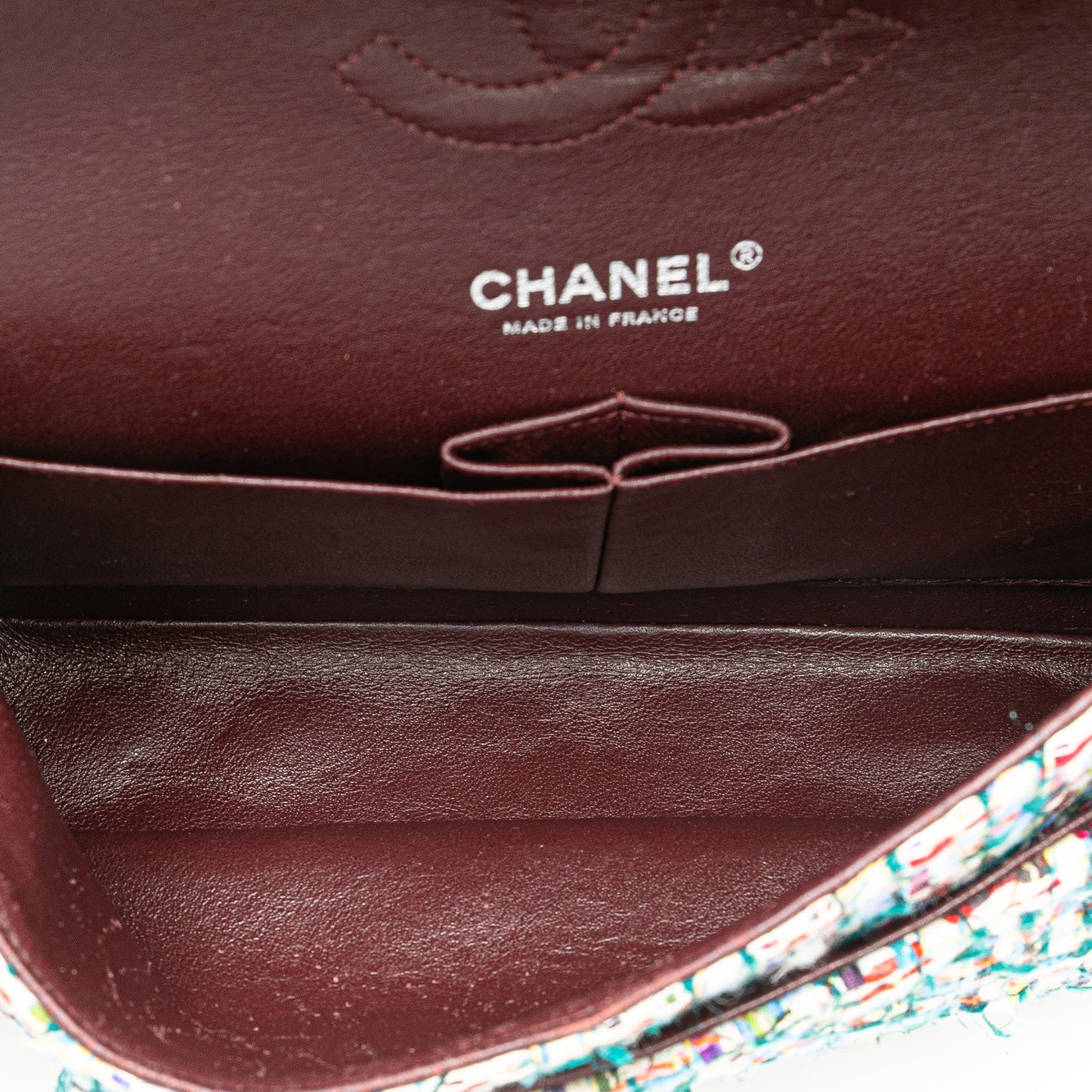 Chanel Medium Classic Multicolor Tweed Double Flap Multi