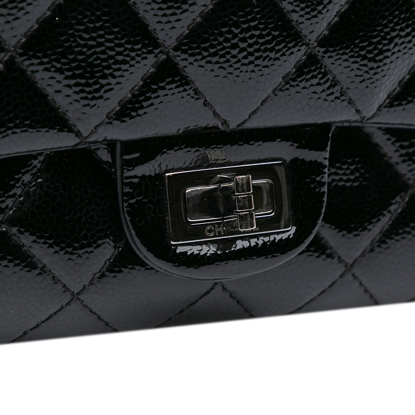 Chanel Quilted Patent Caviar 2.55 Reissue Flap 226 Black