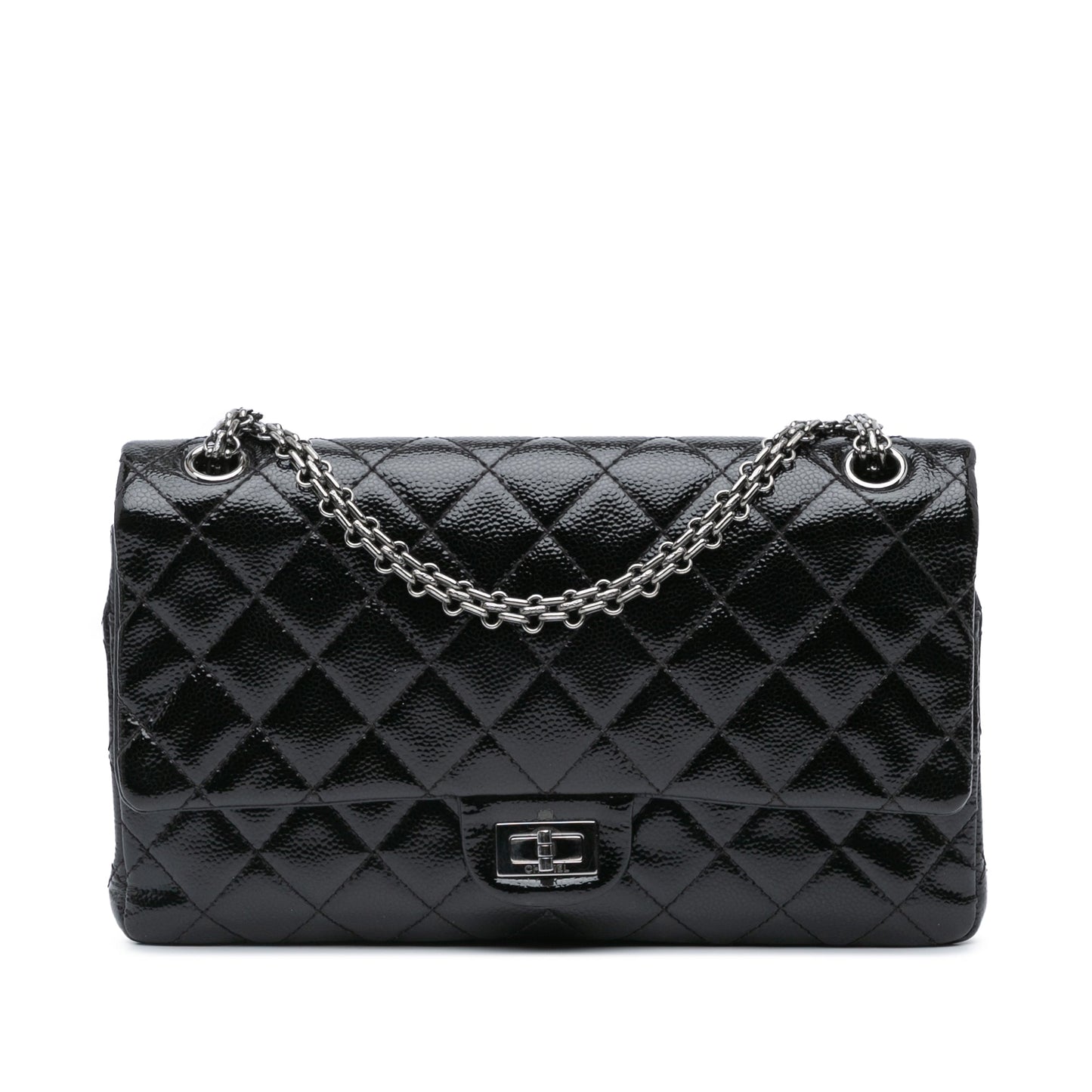 Chanel Quilted Patent Caviar 2.55 Reissue Flap 226 Black