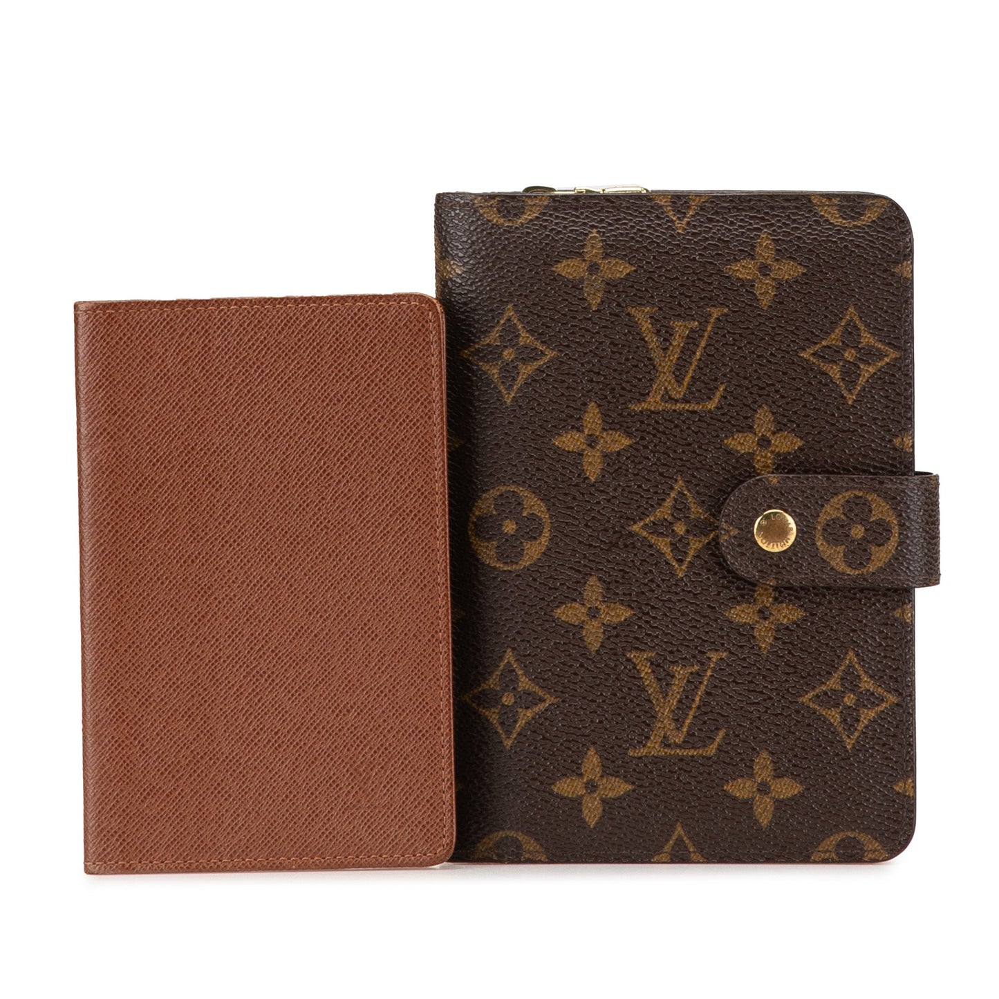 Louis Vuitton Monogram Porte Papier Zipped Wallet Brown
