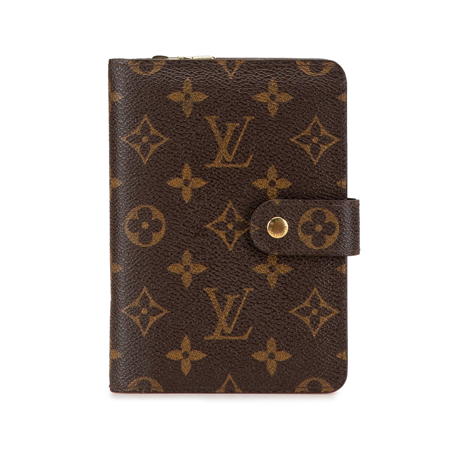 Louis Vuitton Monogram Porte Papier Zipped Wallet Brown