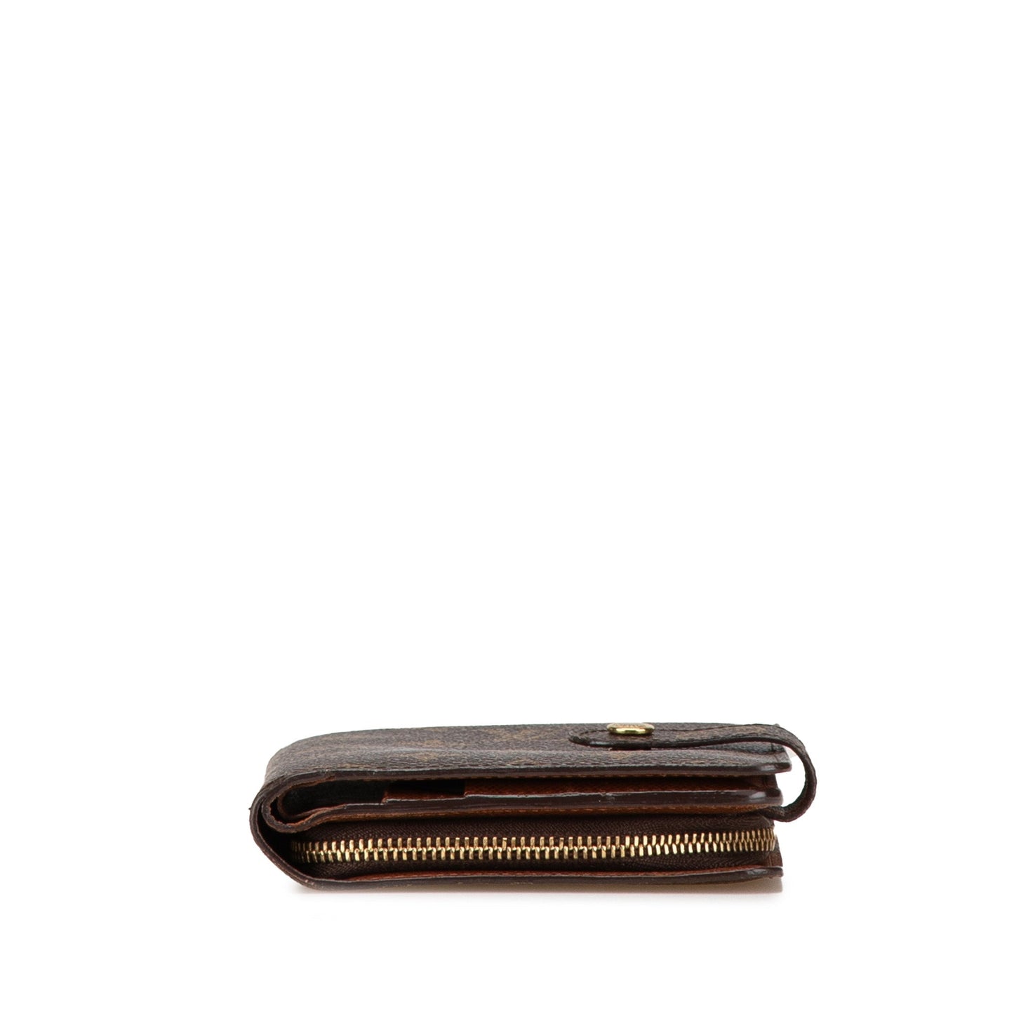 Louis Vuitton Monogram Porte Papier Zipped Wallet Brown