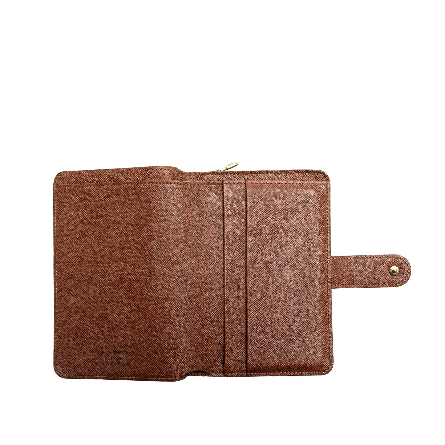 Louis Vuitton Monogram Porte Papier Zipped Wallet Brown