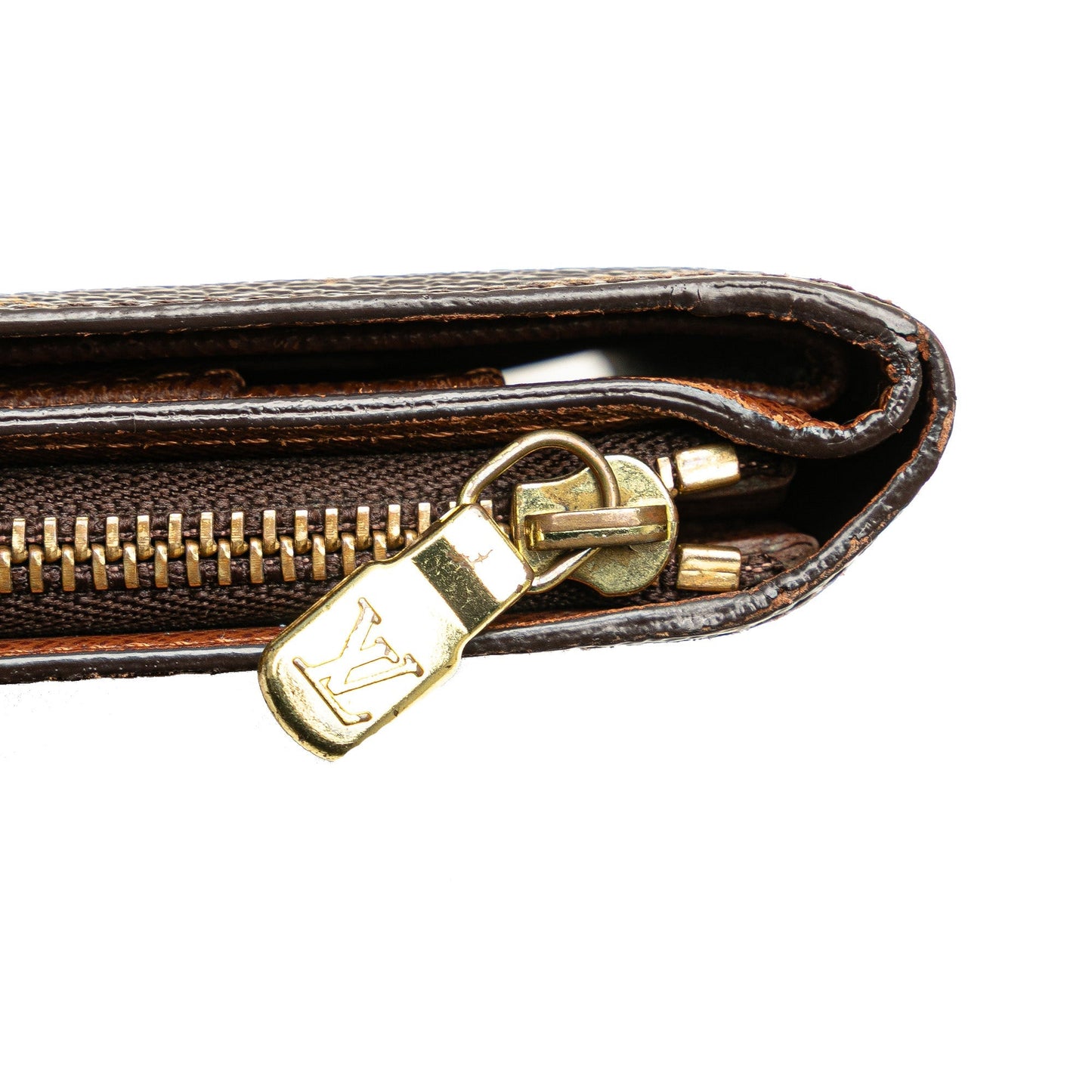 Louis Vuitton Monogram Porte Papier Zipped Wallet Brown