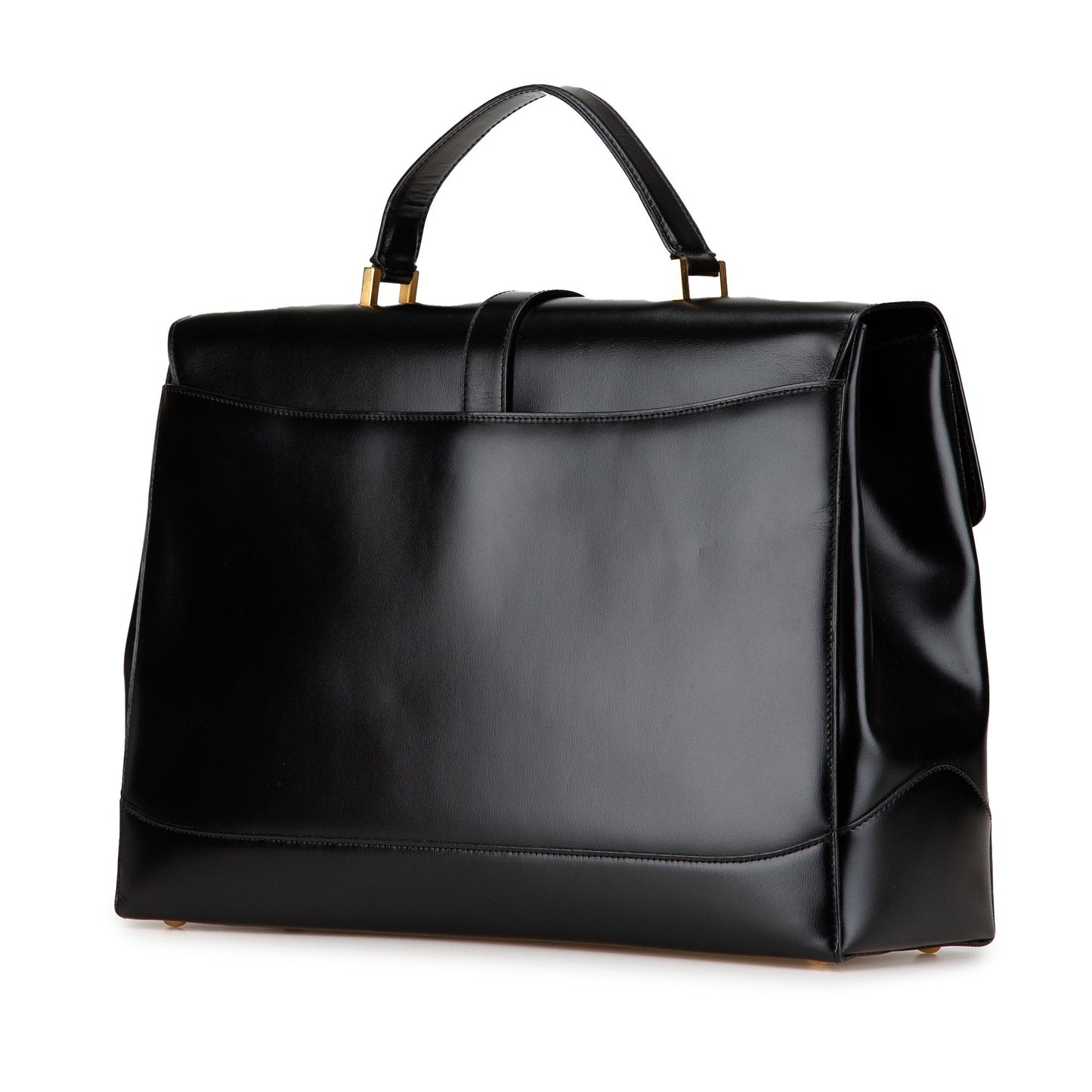 Celine Large Smooth Calfskin 16 Top Handle Bag Black