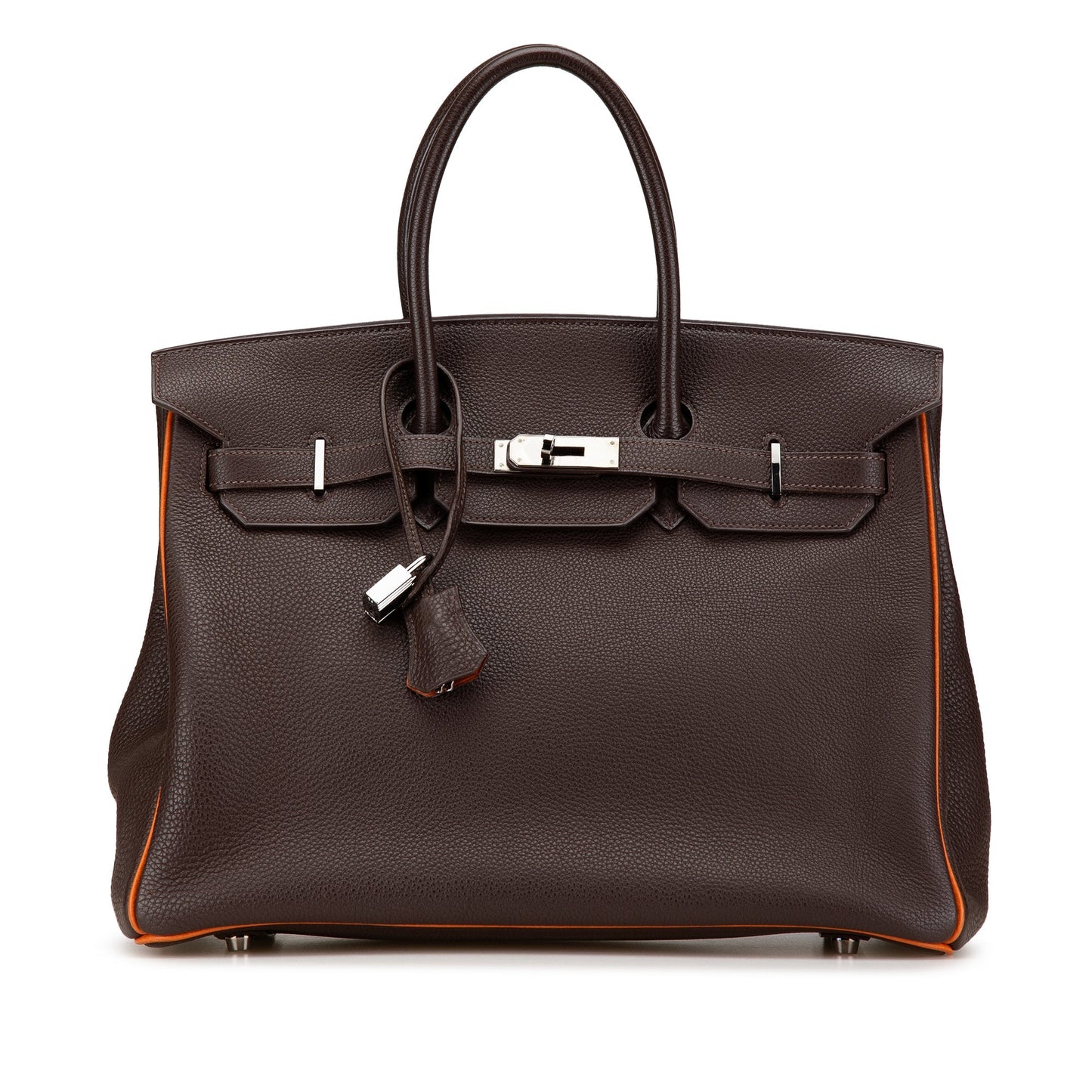 Hermès Special Order Bicolor Togo Verso Birkin Retourne 35 Brown