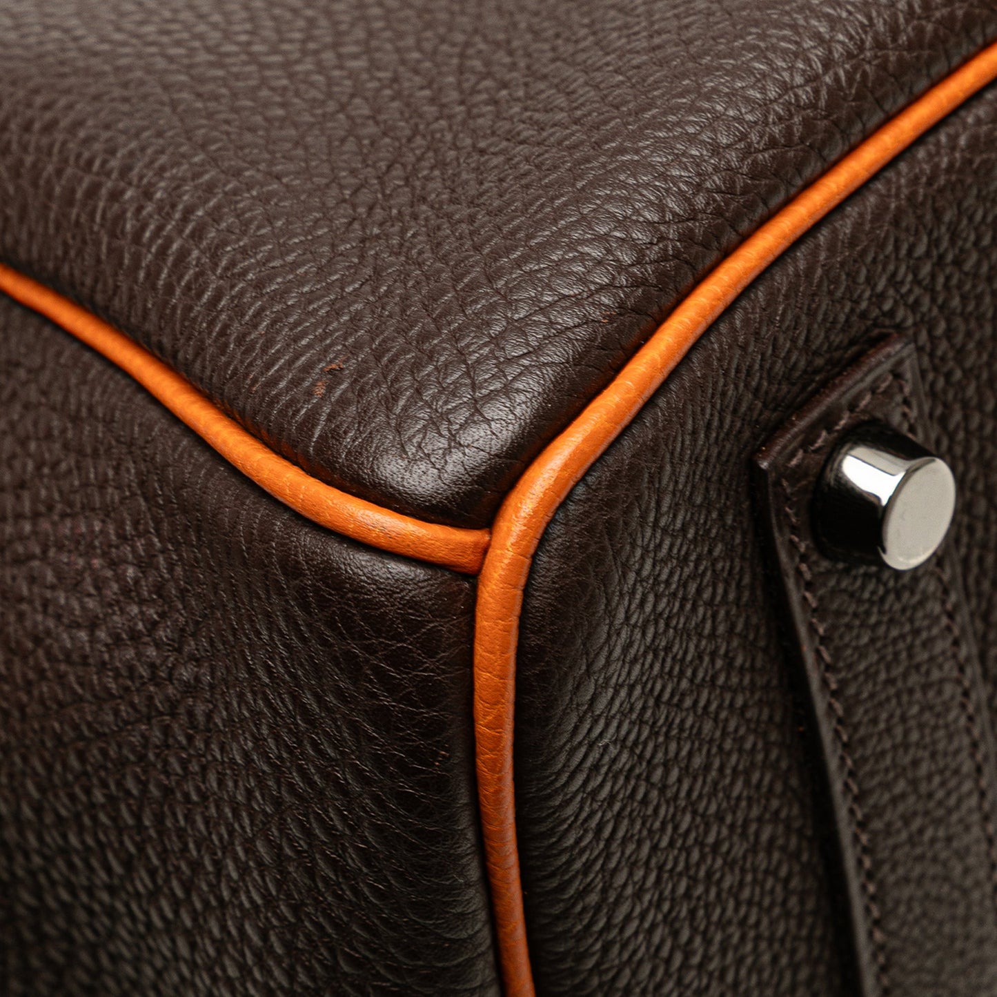Hermès Special Order Bicolor Togo Verso Birkin Retourne 35 Brown