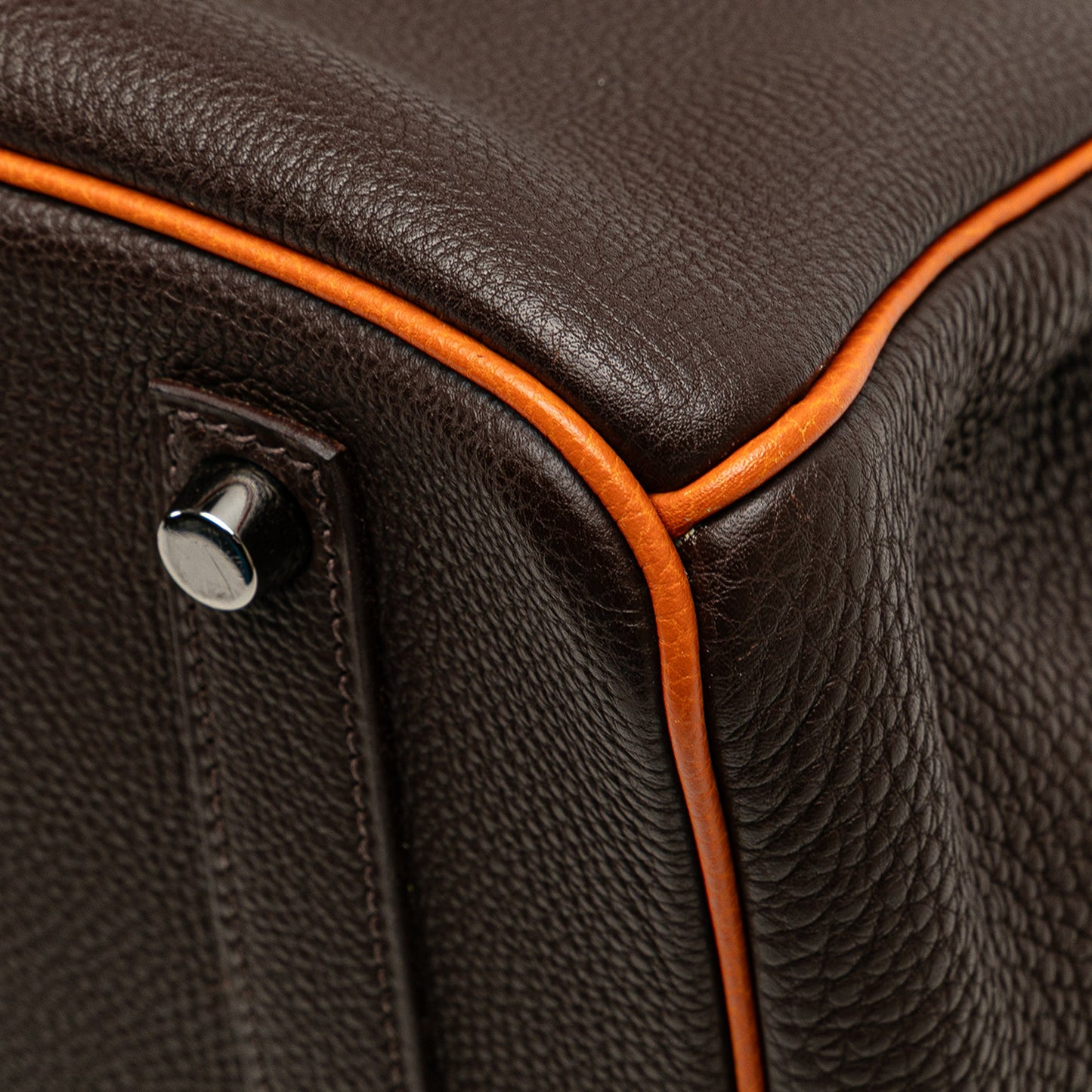 Hermès Special Order Bicolor Togo Verso Birkin Retourne 35 Brown