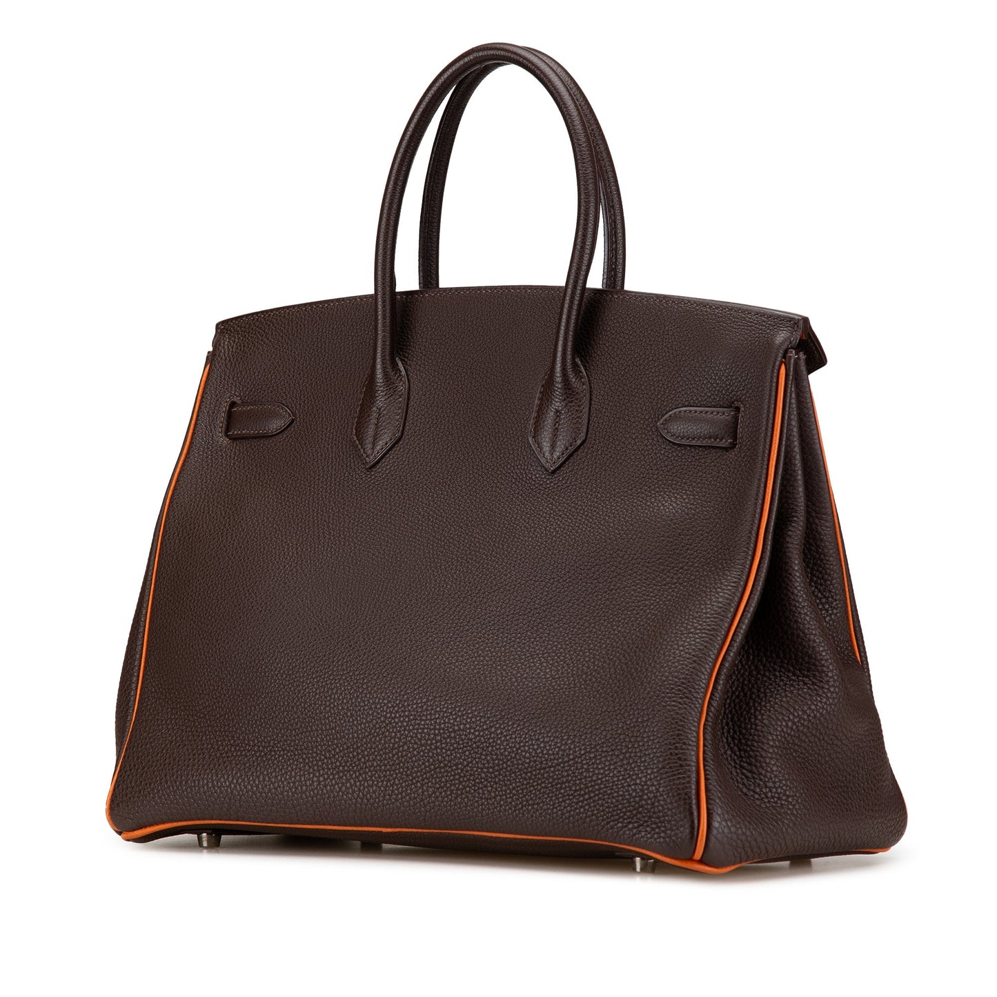 Hermès Special Order Bicolor Togo Verso Birkin Retourne 35 Brown