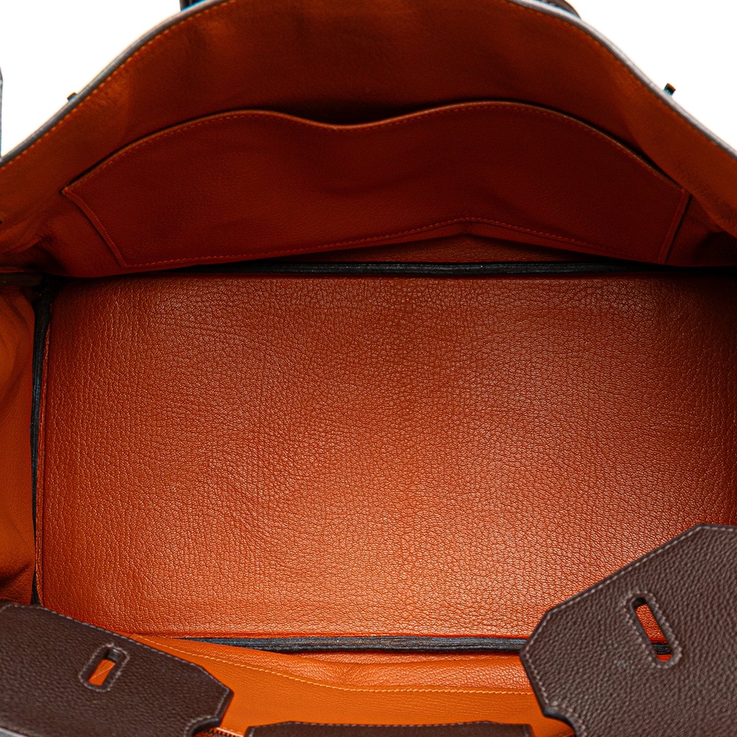 Hermès Special Order Bicolor Togo Verso Birkin Retourne 35 Brown