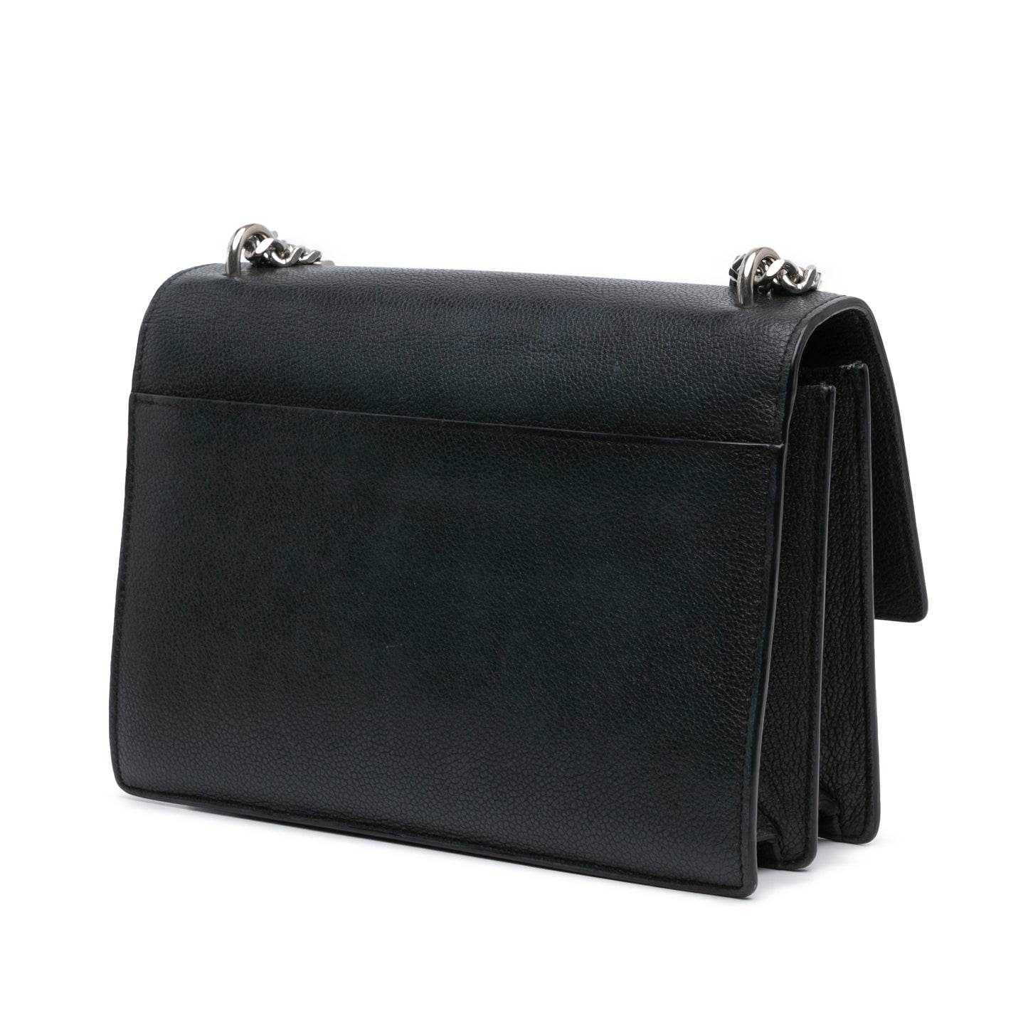 Saint Laurent Medium Leather Monogram Sunset Crossbody Black