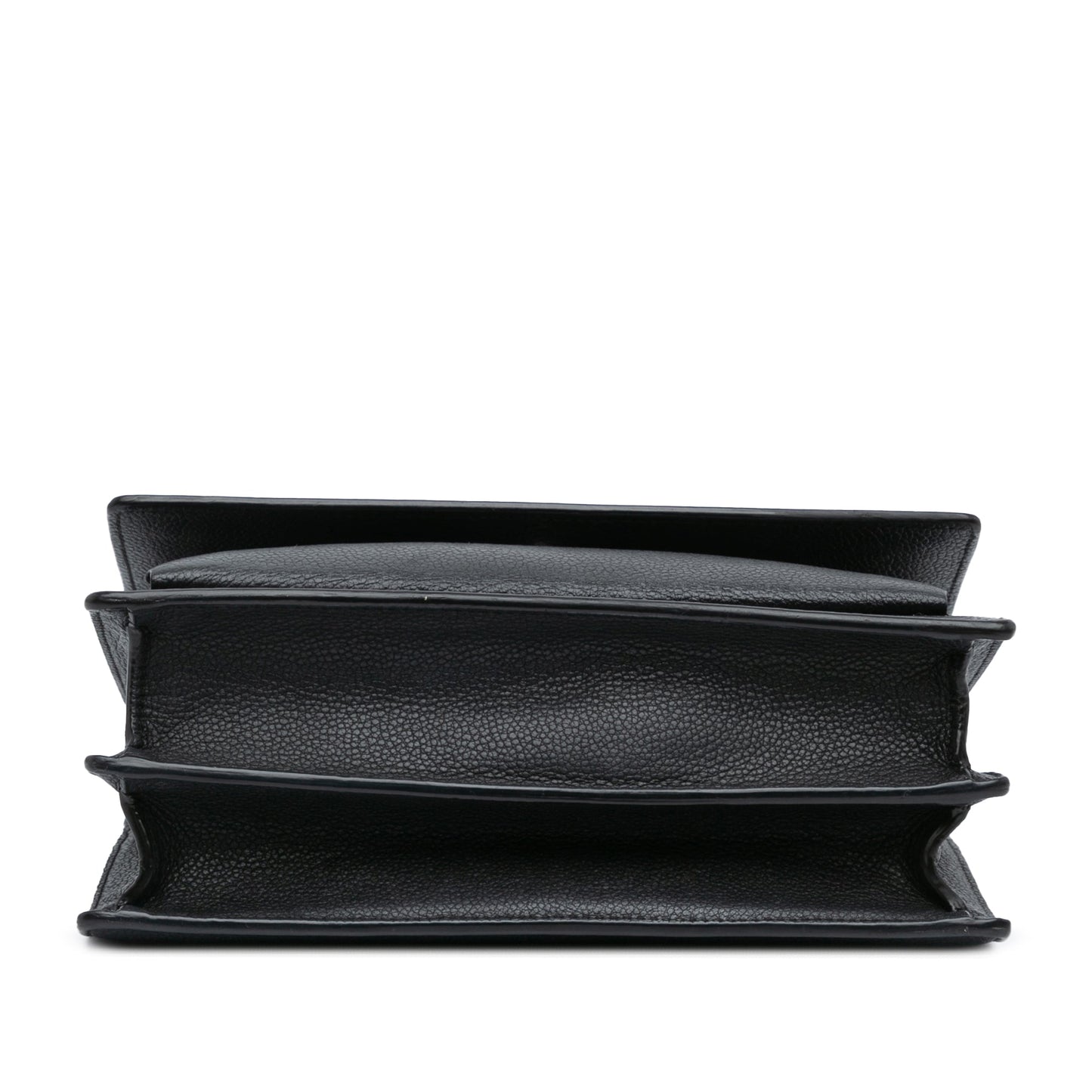 Saint Laurent Medium Leather Monogram Sunset Crossbody Black