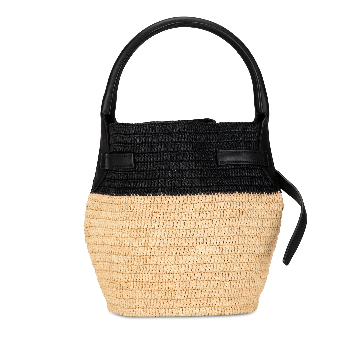 Celine Woven Raffia Nano Bucket Bag Brown