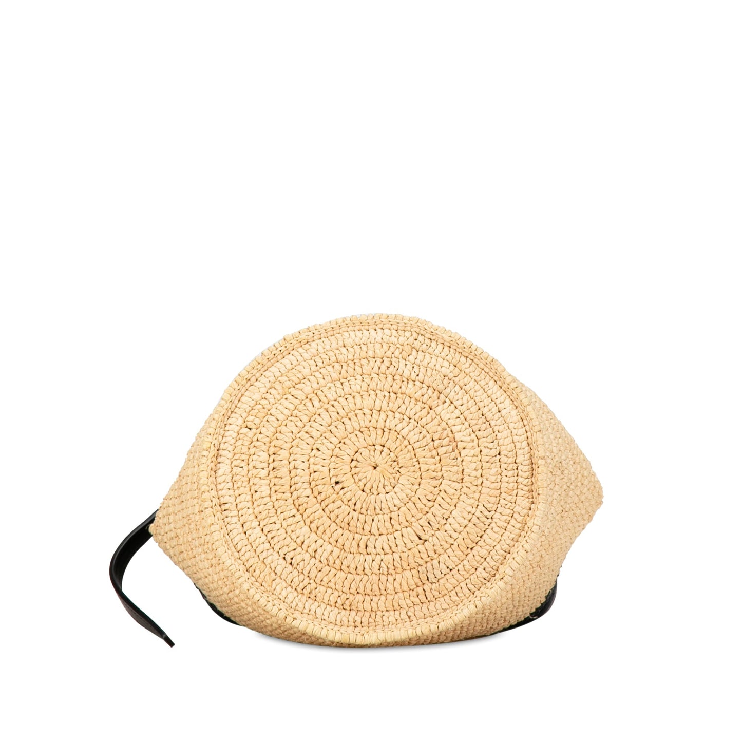 Celine Woven Raffia Nano Bucket Bag Brown
