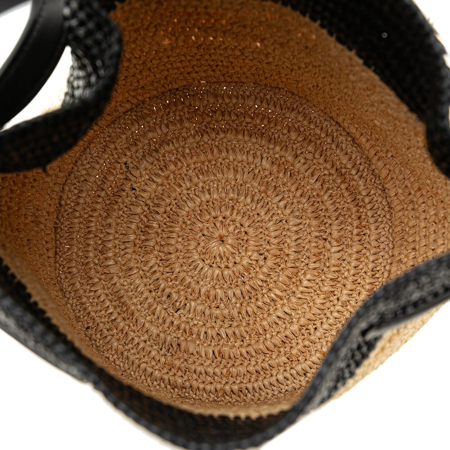 Celine Woven Raffia Nano Bucket Bag Brown