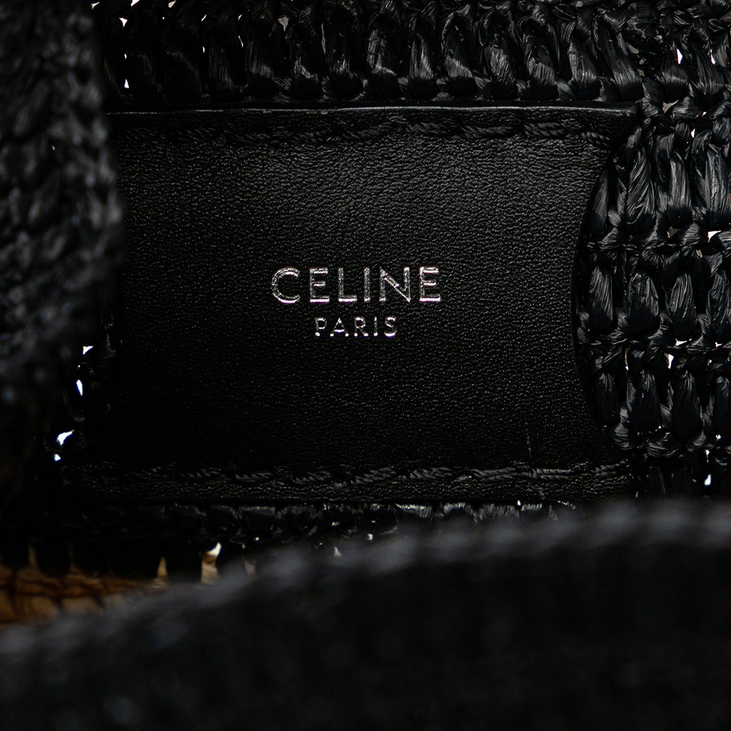 Celine Woven Raffia Nano Bucket Bag Brown