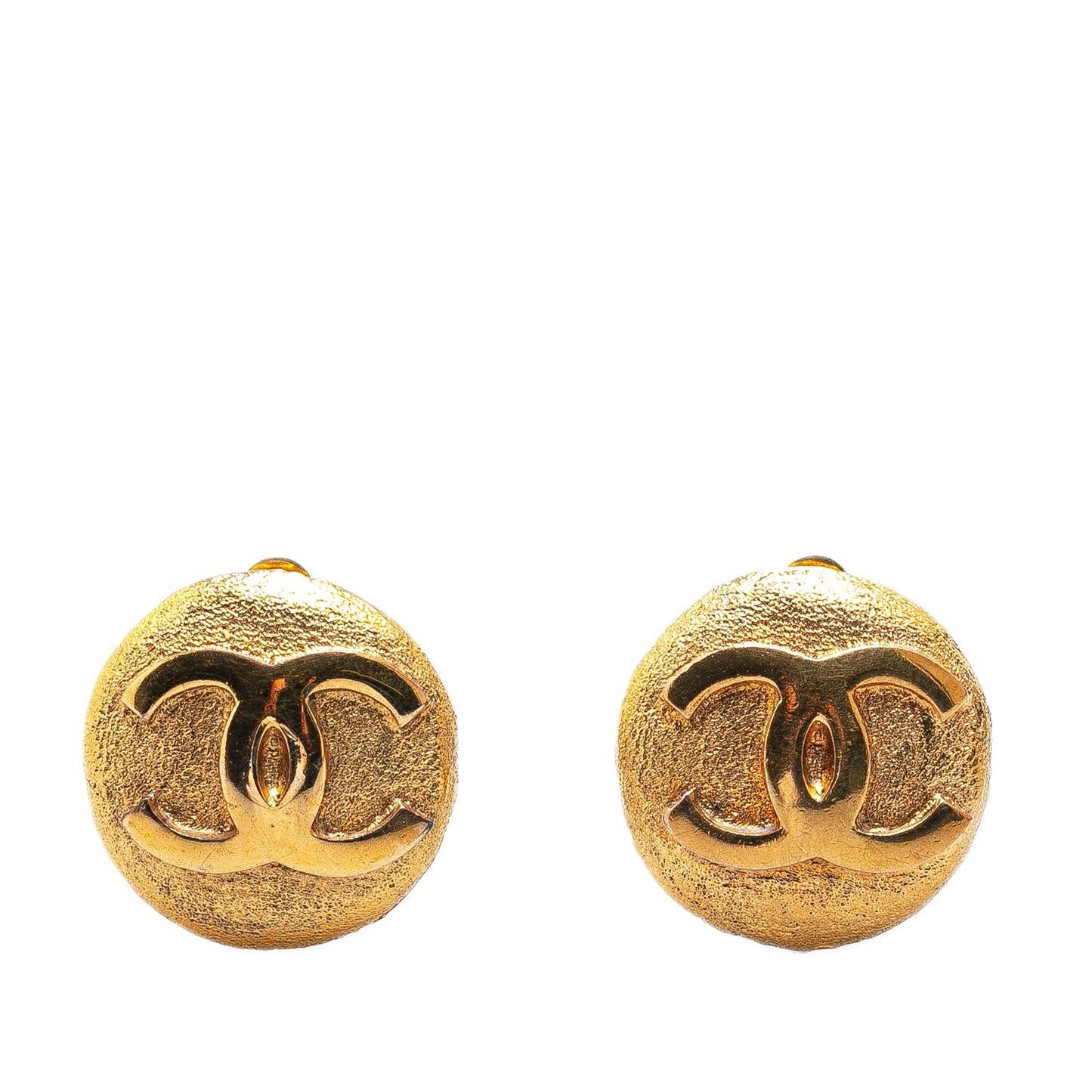 Chanel Gold Plated CC Clip On Earrings Gold