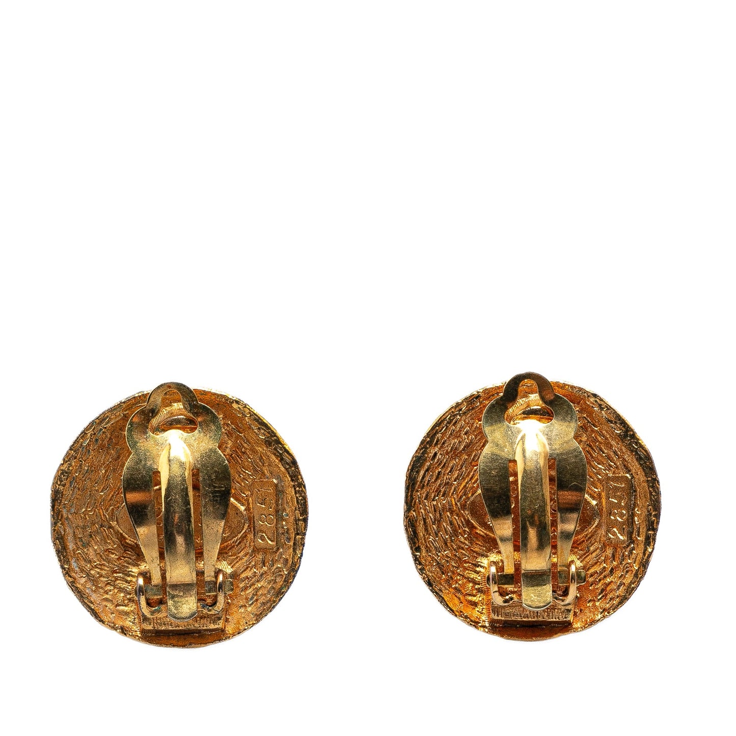 Chanel Gold Plated CC Clip On Earrings Gold