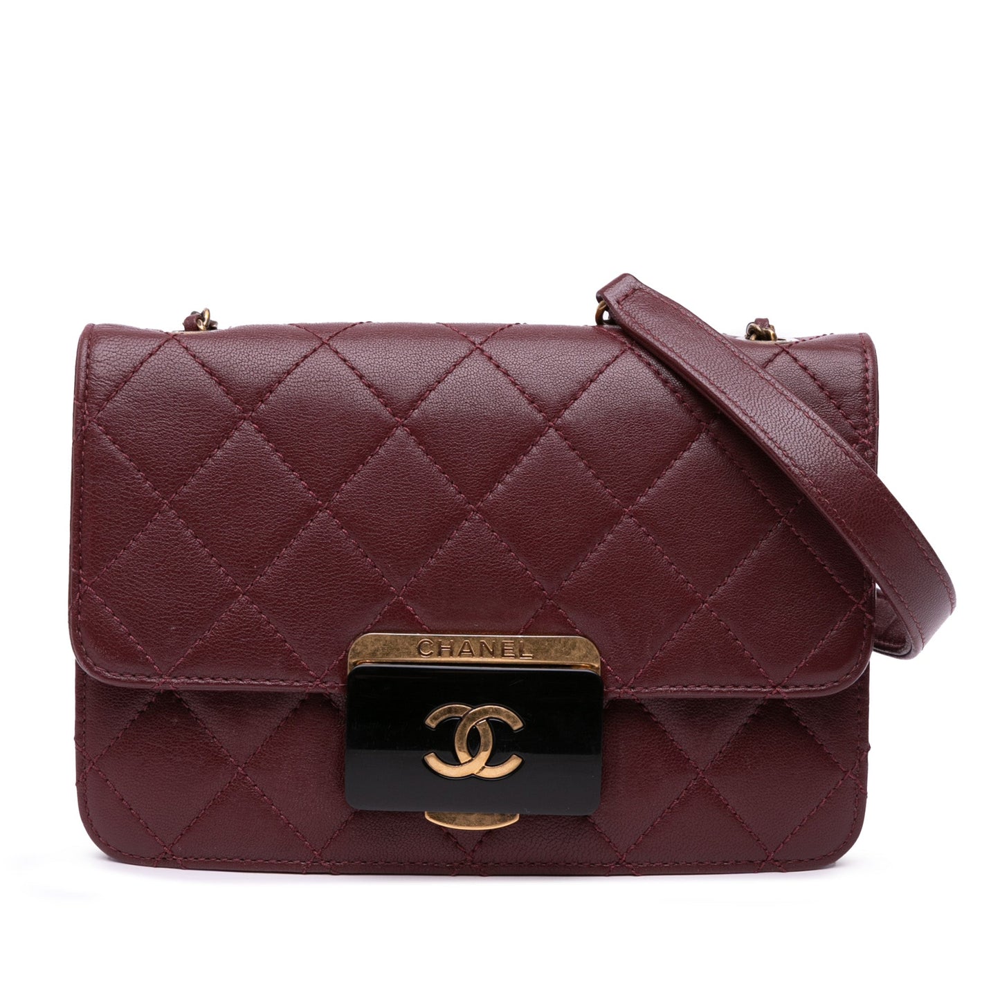 Chanel Mini Lambskin Beauty Lock Flap Red