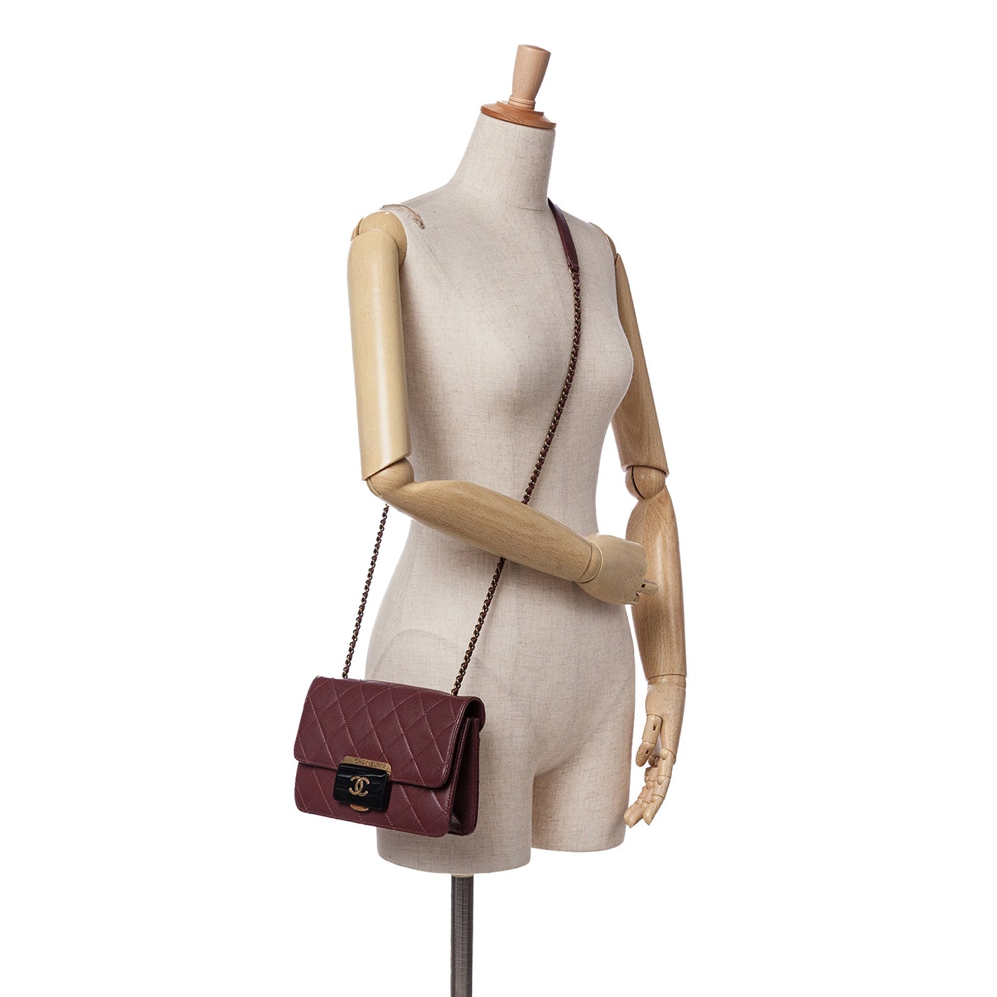 Chanel Mini Lambskin Beauty Lock Flap Red