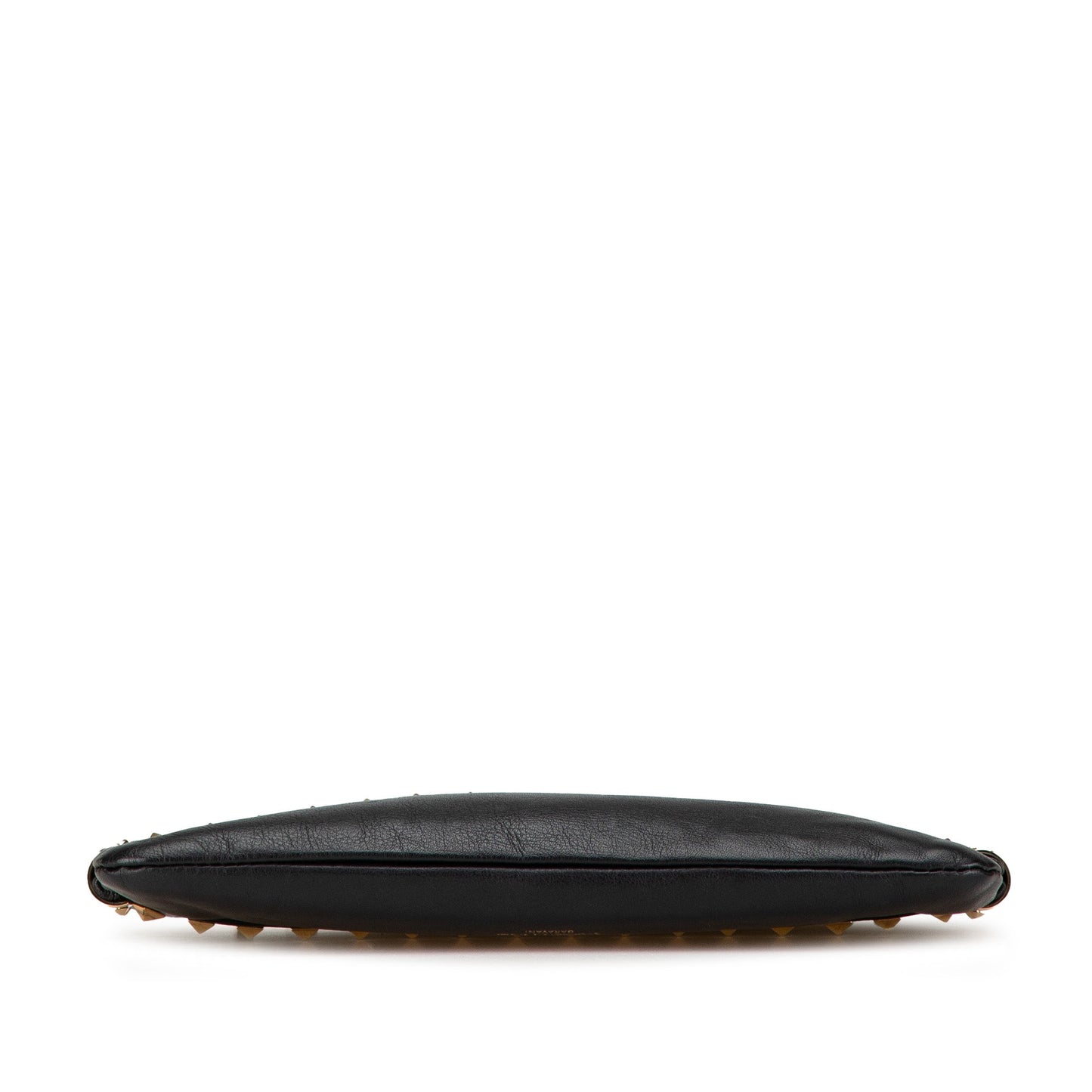 Valentino Leather Rockstud Wristlet Clutch Black