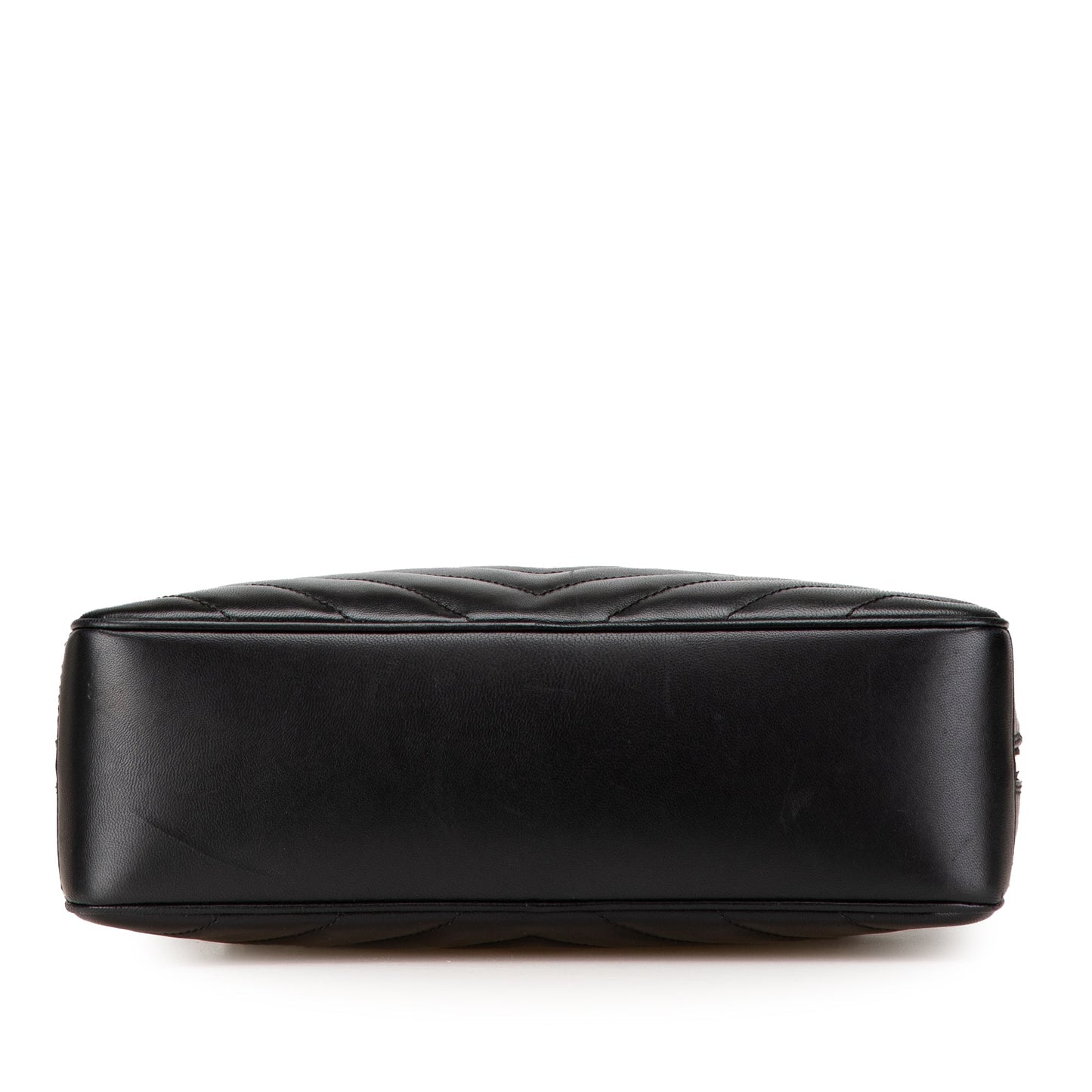 Chanel CC Chevron Lambskin Camera Shoulder Bag Black