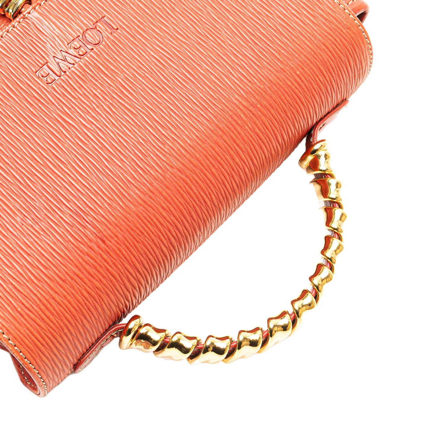 LOEWE Leather Velazquez Satchel Red