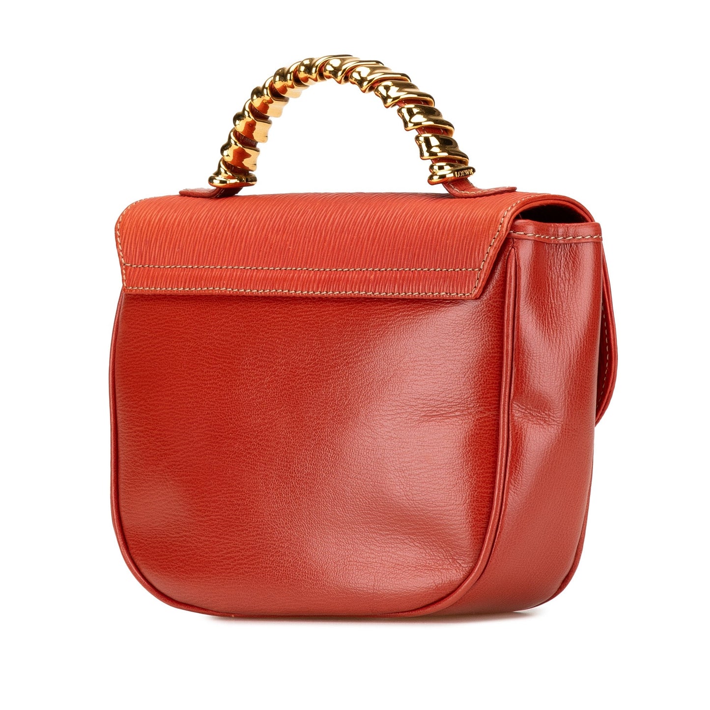 LOEWE Leather Velazquez Satchel Red