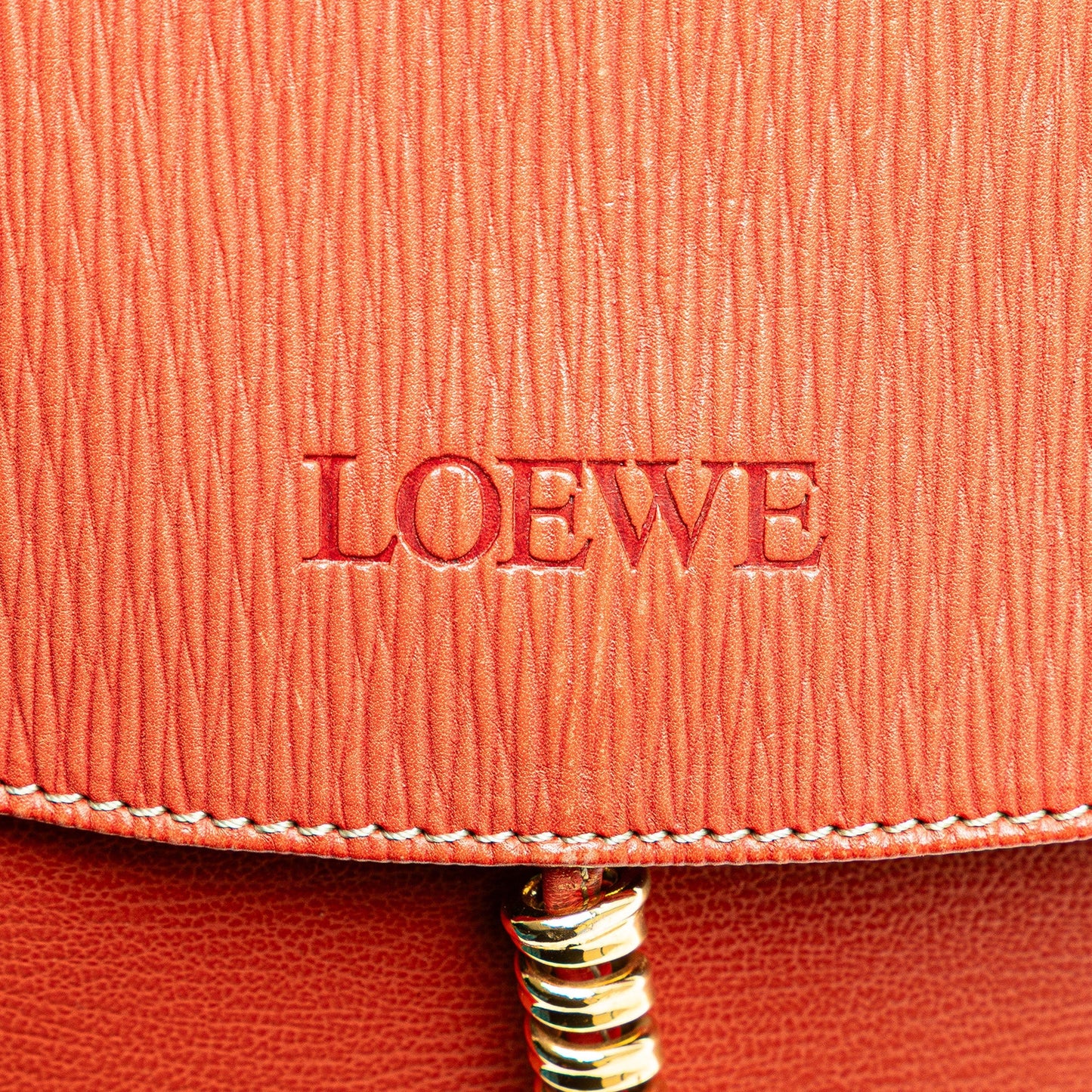 LOEWE Leather Velazquez Satchel Red