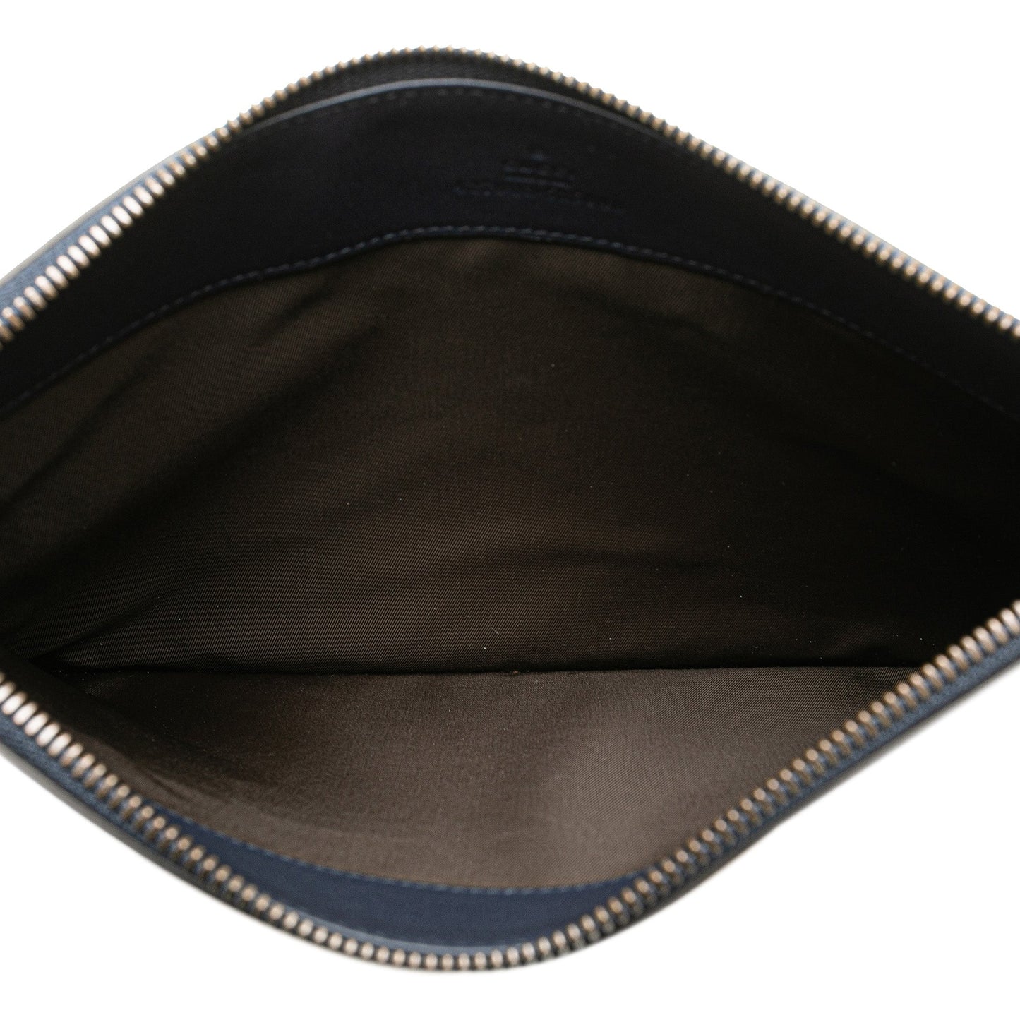 Gucci Leather Animalier Zip Pouch Blue