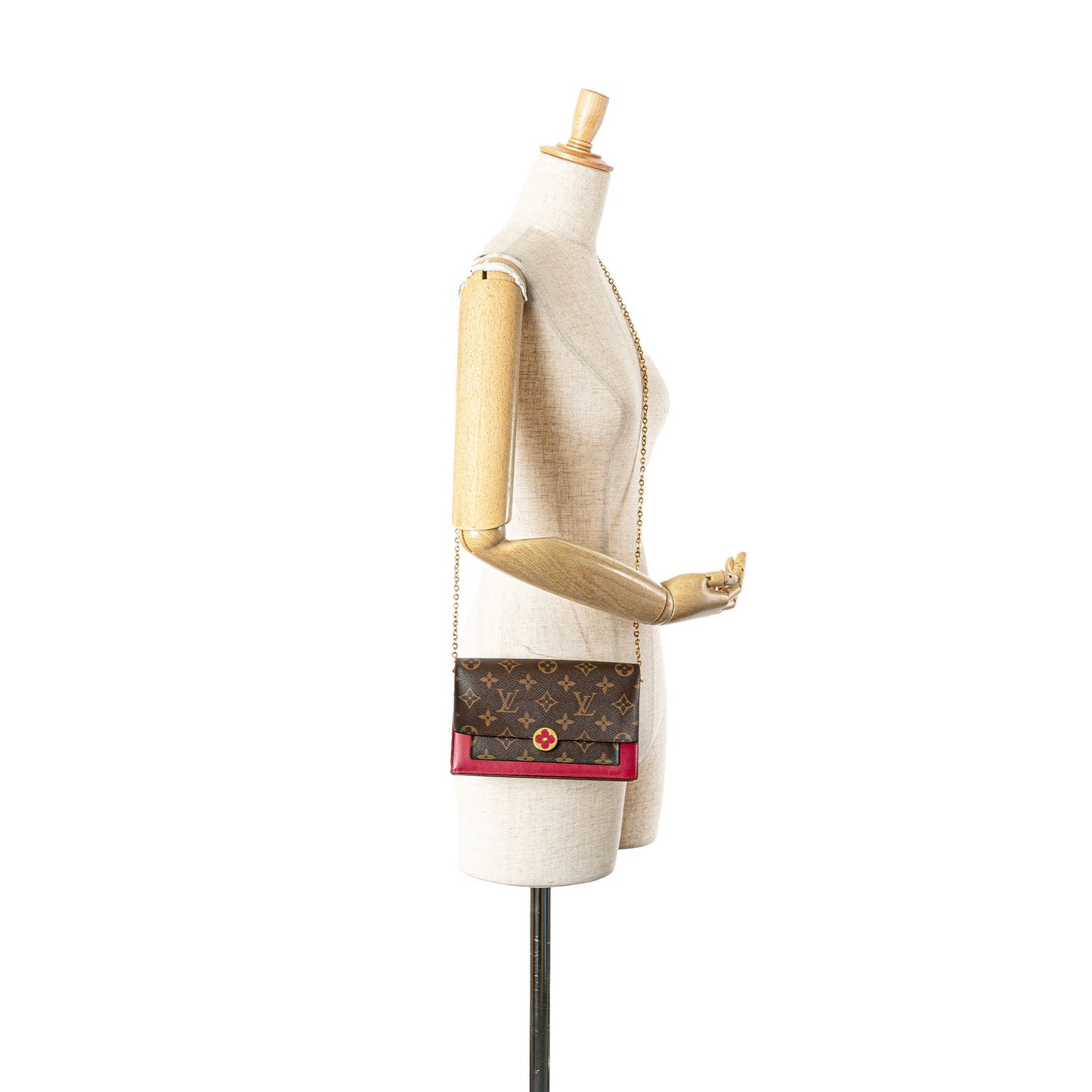 Louis Vuitton Monogram Flore Wallet On Chain Brown