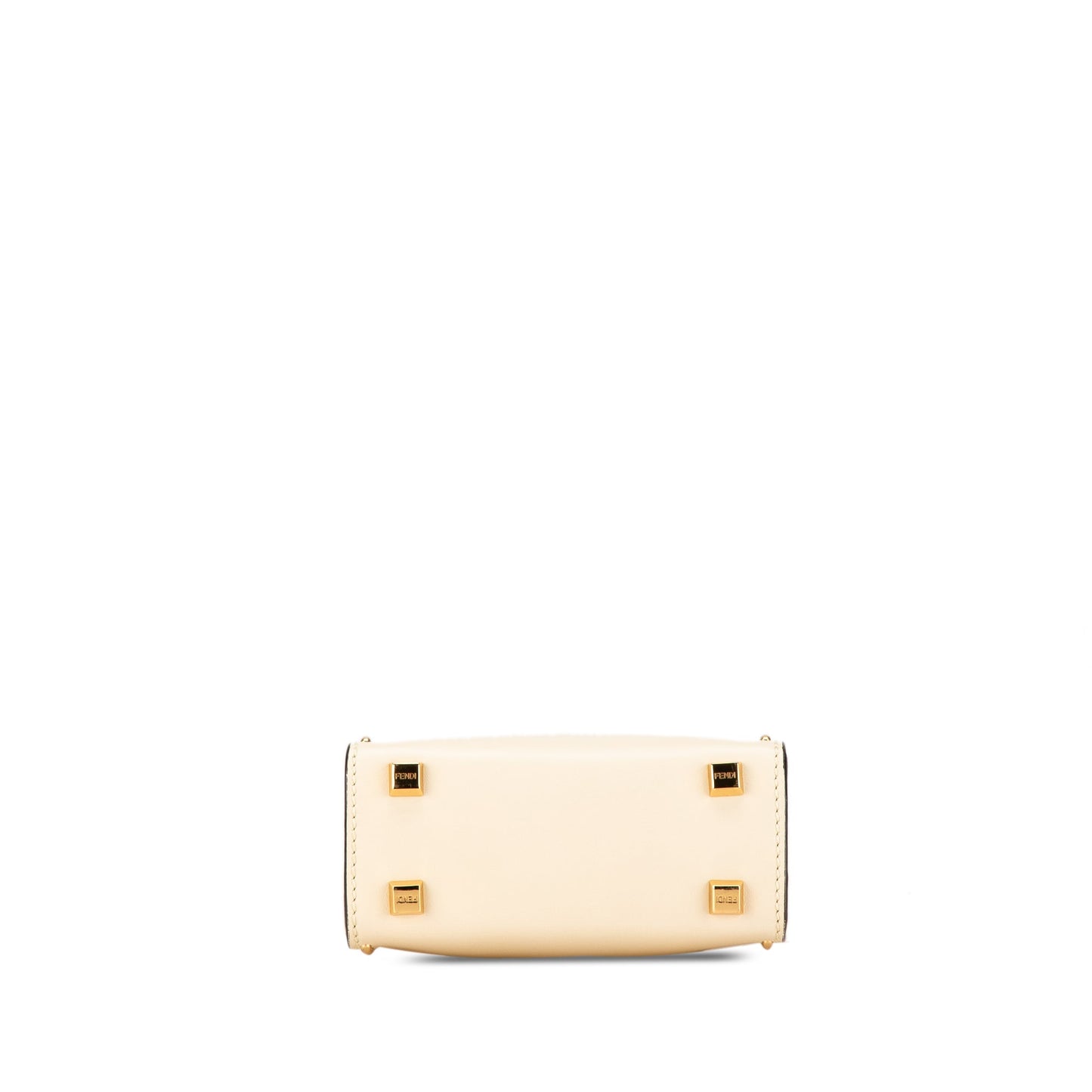 Fendi Mini Leather Sunshine Shopper Tote White