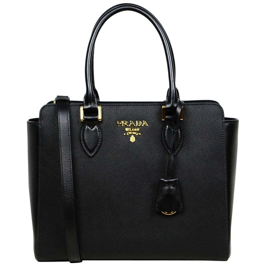 Prada Black Saffiano Mini Top Handle Bag