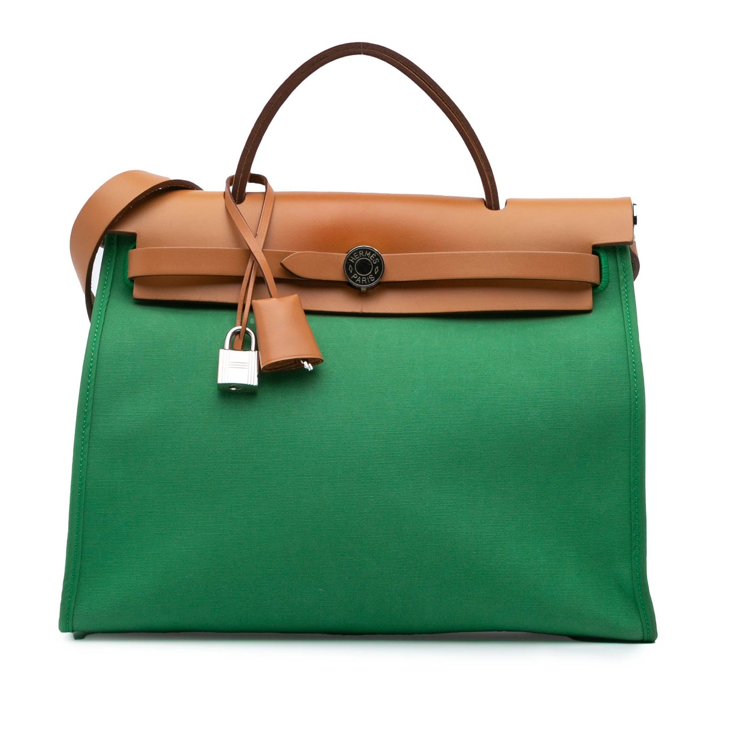 Hermès Toile Herbag Zip 31 Green