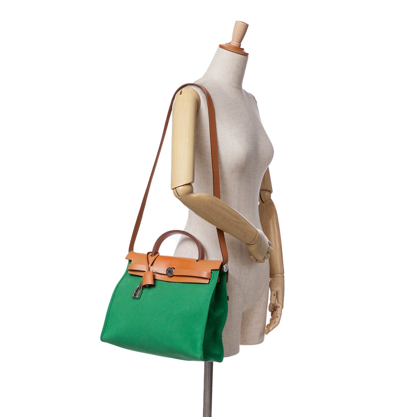 Hermès Toile Herbag Zip 31 Green