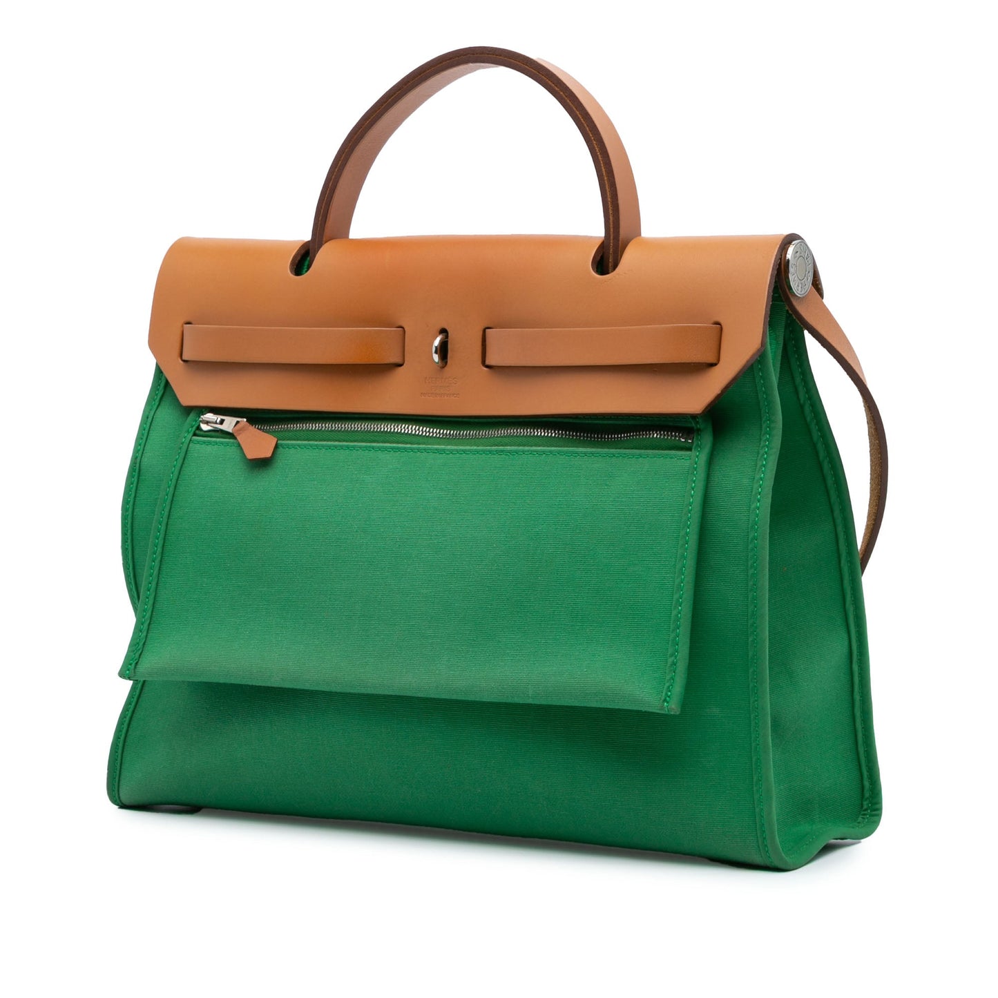 Hermès Toile Herbag Zip 31 Green
