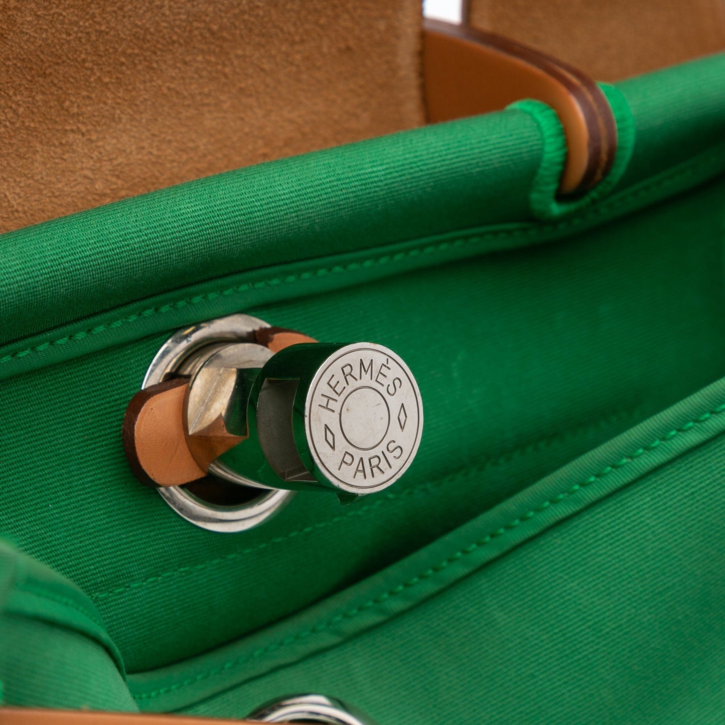 Hermès Toile Herbag Zip 31 Green