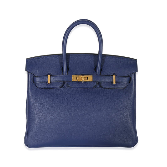 Bleu Saphir Gris Mouette Taurillon Novillo Verso Birkin 25 GHW