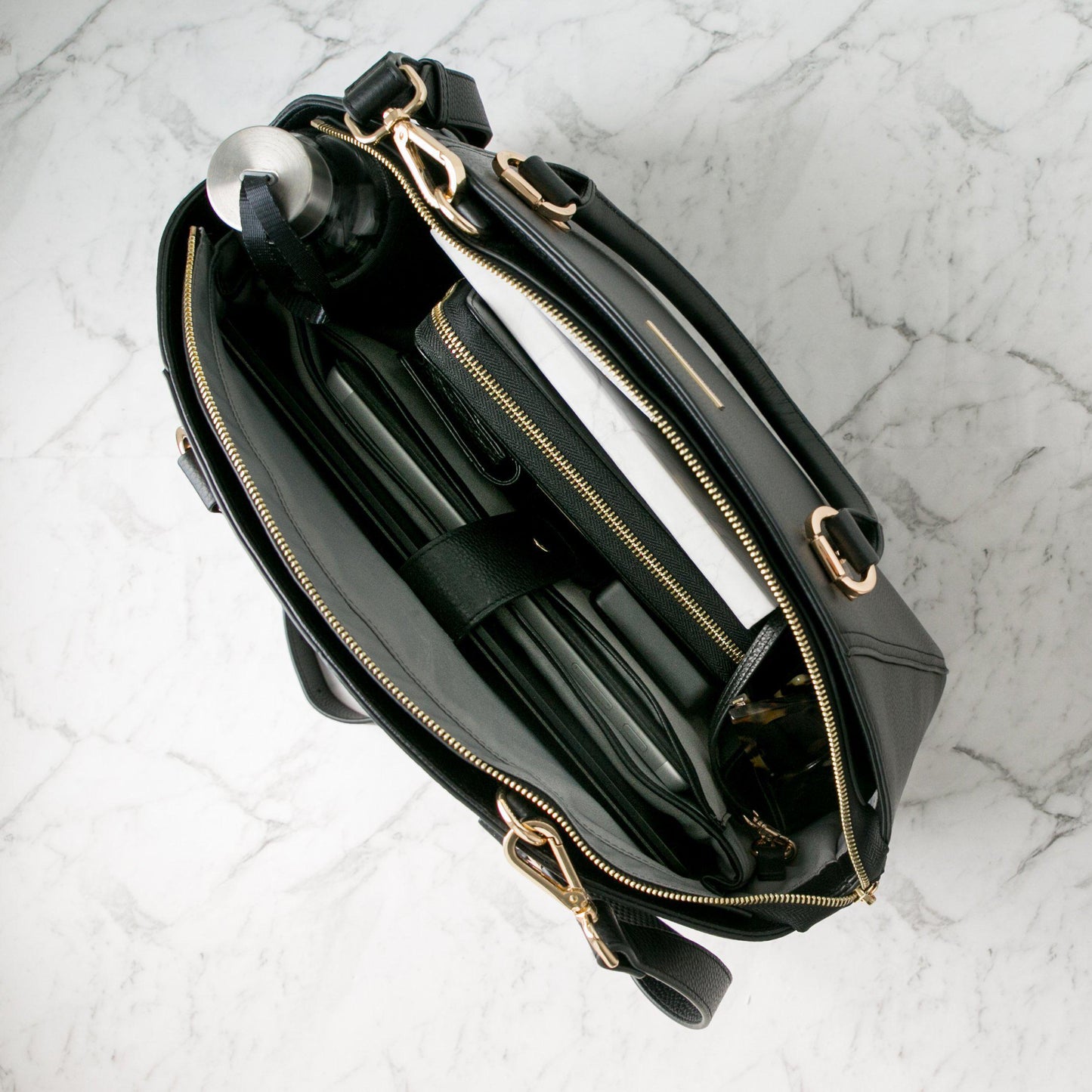 14" DANIELLE Designer Laptop Handbag | PEBBLE LEATHER | CHAMPAGNE GOLD | PRE ORDER - LATE JUNE DELIVERY