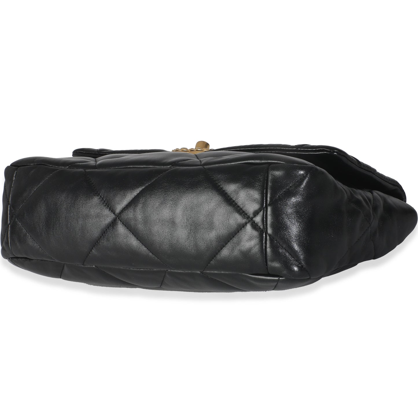 Black Shiny Lambskin Large Chanel 19 Flap Bag