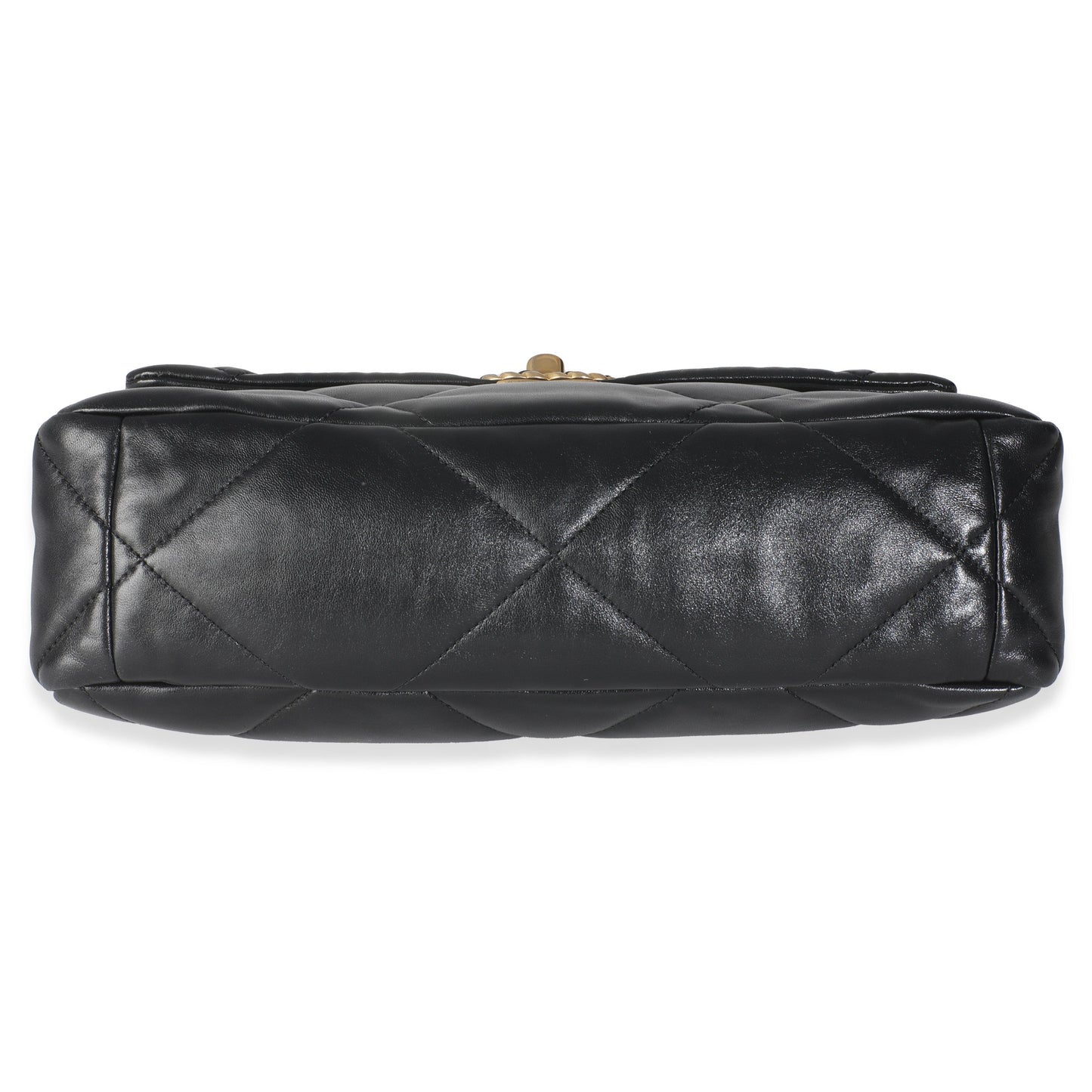 Black Shiny Lambskin Large Chanel 19 Flap Bag